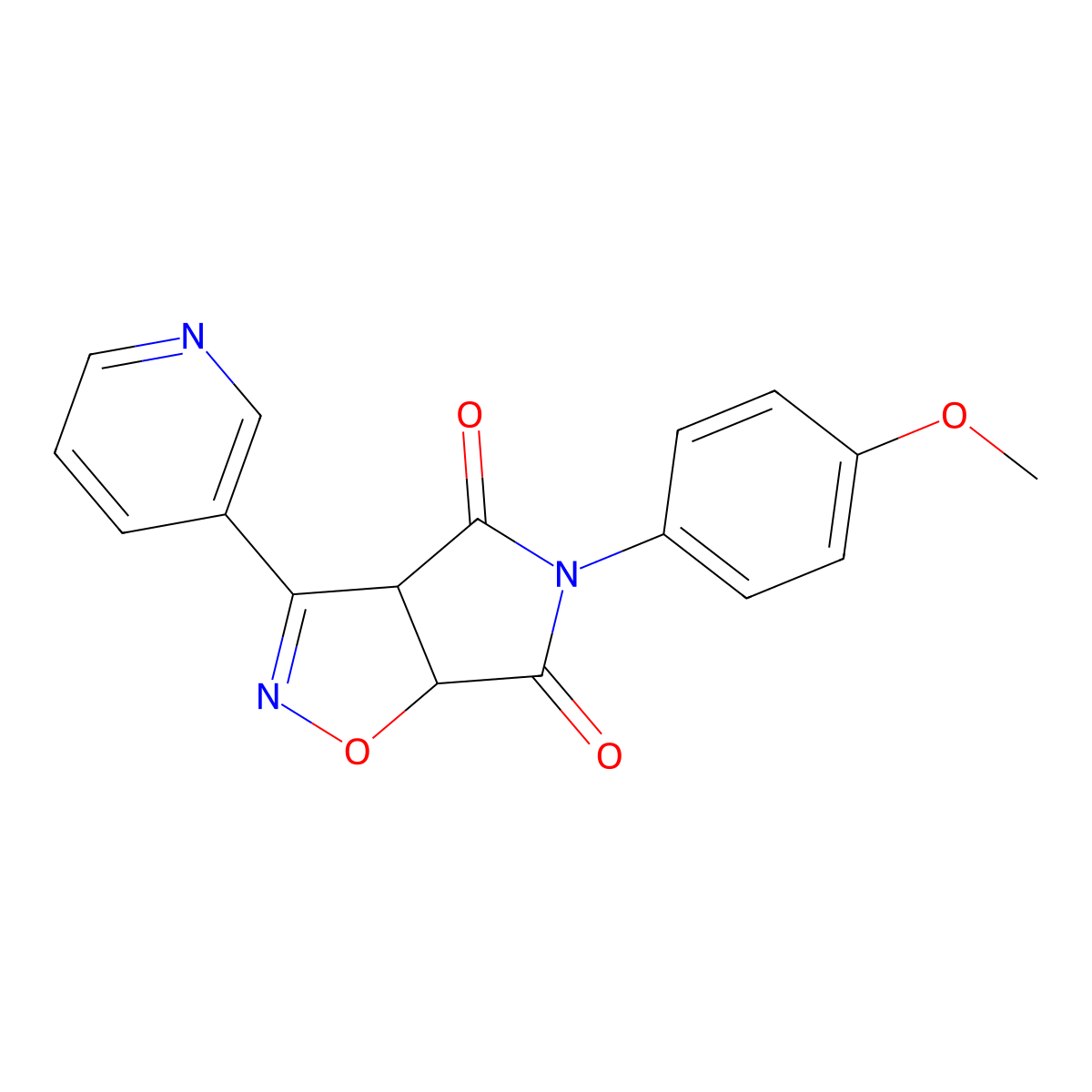 (3aR,6aS)-5-(4-methoxyphenyl)-3-pyridin-3-yl-3a,6a-dihydropyrrolo[3,4-d][1,2]oxazole-4,6-dione molecular structure, CAS 1212411-80-7
