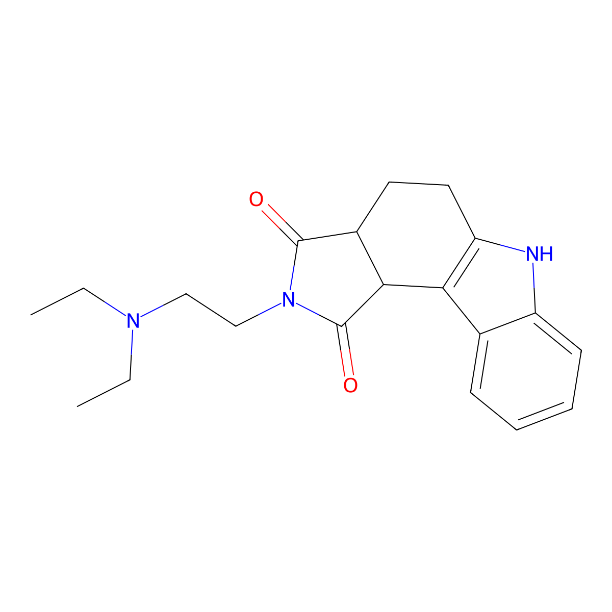(3aS,10cS)-2-[2-(diethylamino)ethyl]-4,5,6,10c-tetrahydropyrrolo[3,4-c]carbazole-1,3(2H,3aH)-dione molecular structure, CAS 1212413-34-7