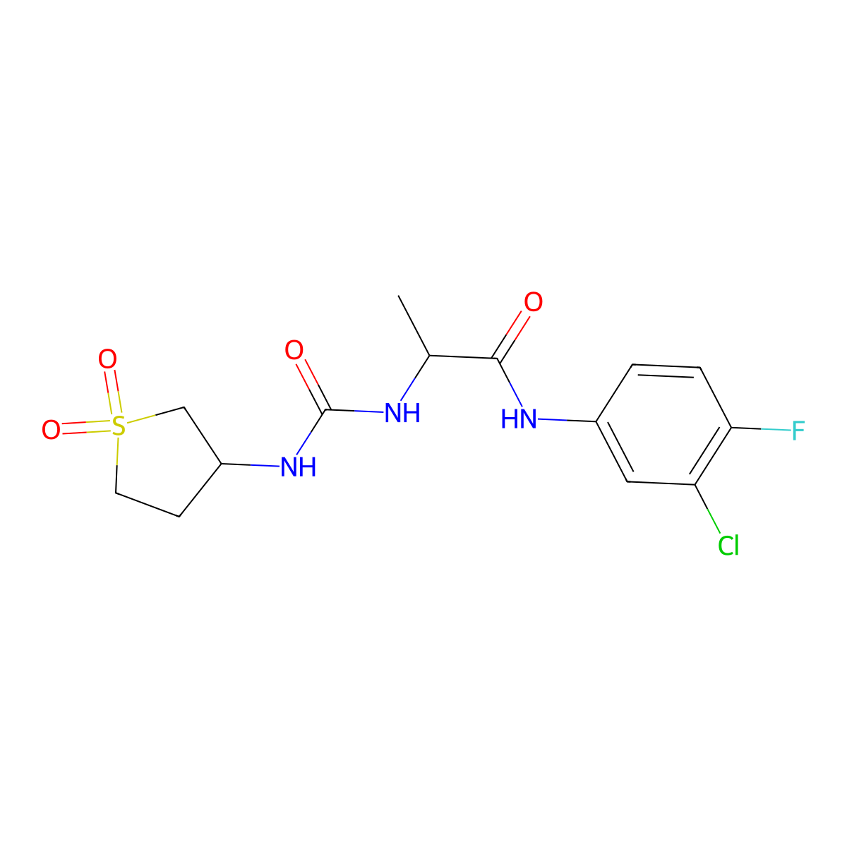 C14H17ClFN3O4S molecular structure, CAS 1212437-54-1