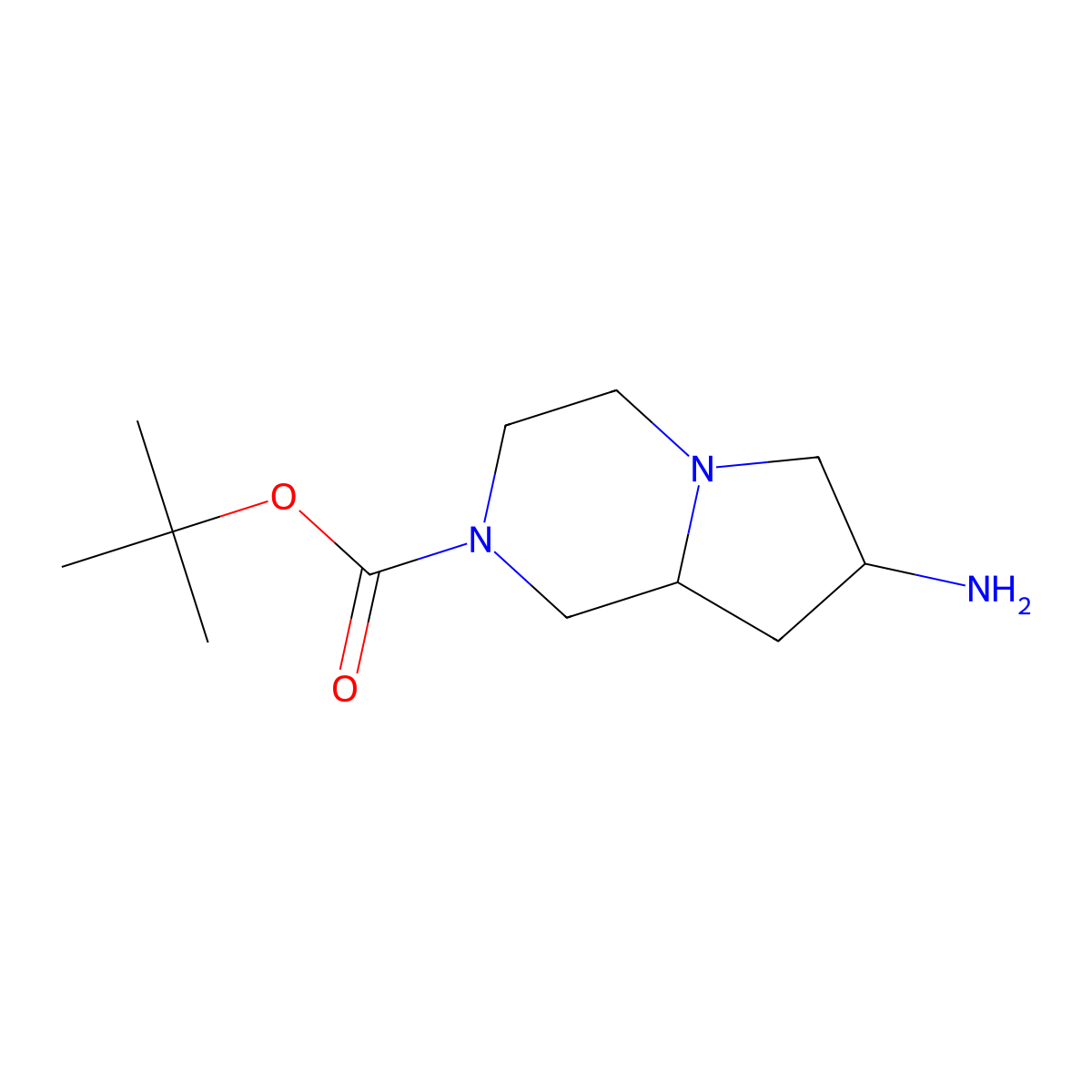 tert-butyl (7R,8aS)-7-aminohexahydropyrrolo[1,2-a]pyrazine-2(1H)-carboxylate molecular structure, CAS 1212440-45-3