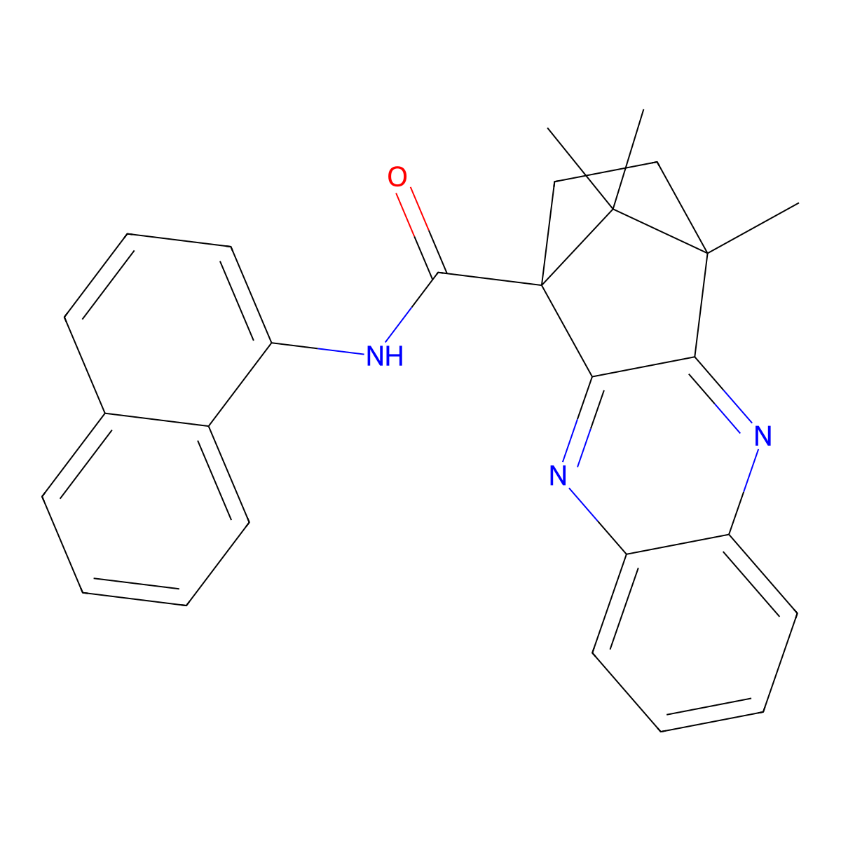 4,11,11-trimethyl-N-(naphthalen-1-yl)-3,4-dihydro-1,4-methanophenazine-1(2H)-carboxamide molecular structure, CAS 1212454-73-3