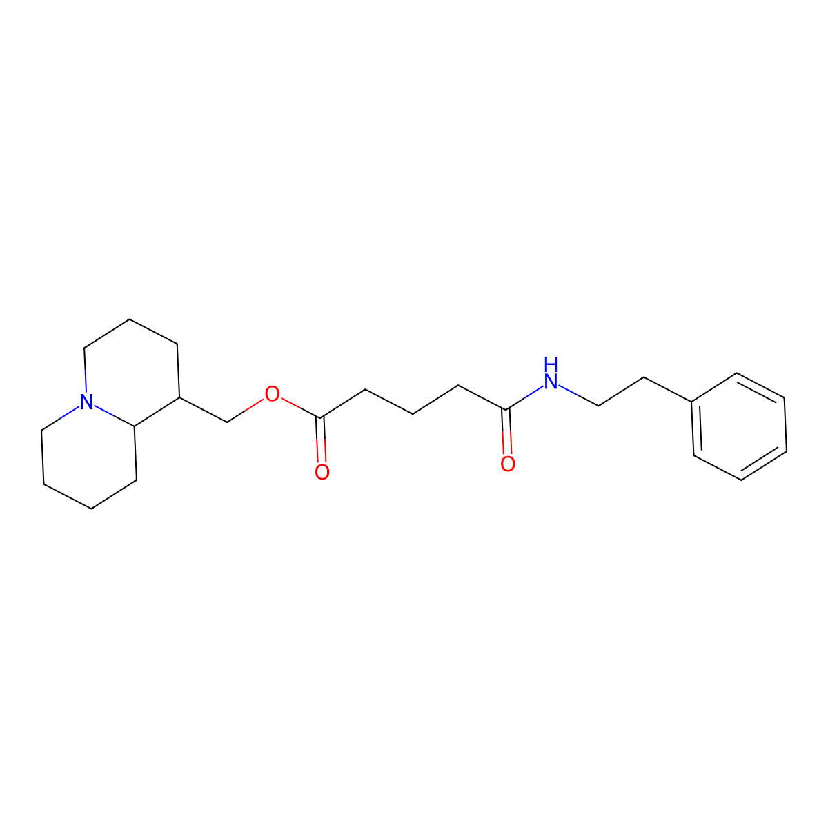 ((1R,9aR)-octahydro-1H-quinolizin-1-yl)methyl 5-oxo-5-(phenethylamino)pentanoate molecular structure, CAS 1212458-20-2