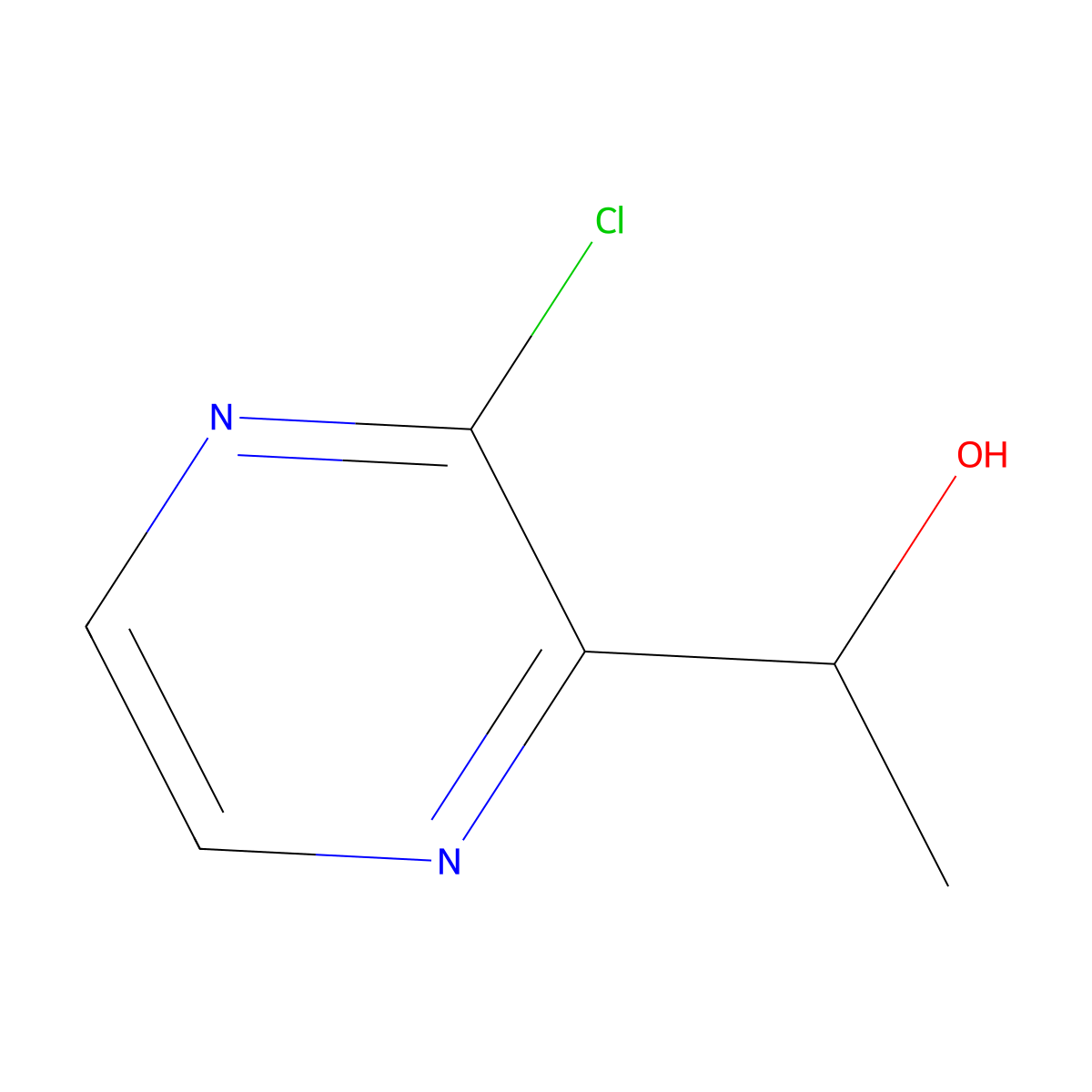 1-(3-Chloropyrazin-2-yl)ethanol molecular structure, CAS 121246-84-2