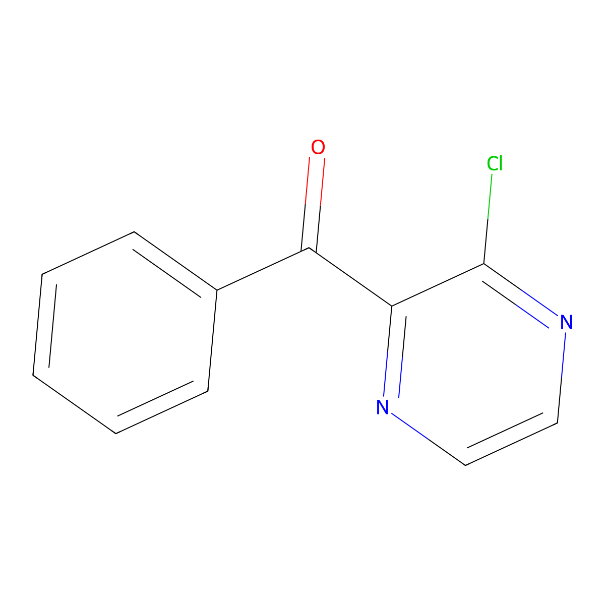 (3-Chloropyrazin-2-YL)(phenyl)methanone molecular structure, CAS 121246-91-1
