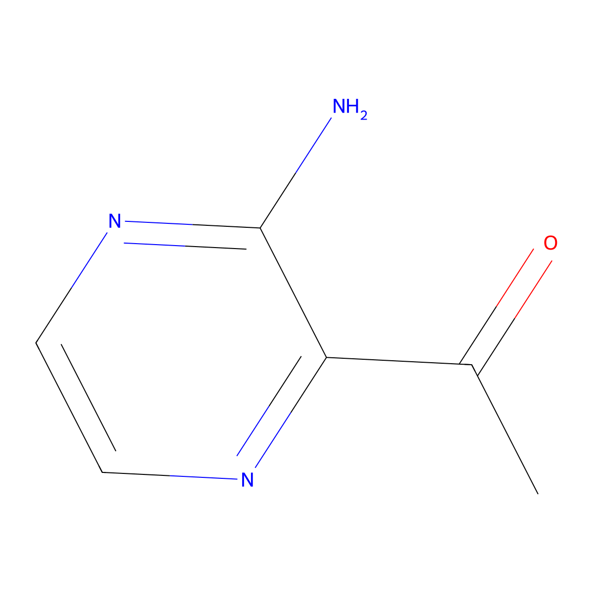 1-(3-Aminopyrazin-2-yl)ethan-1-one molecular structure, CAS 121246-93-3