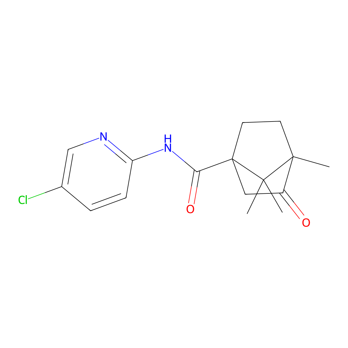 N-(5-chloropyridin-2-yl)-4,7,7-trimethyl-3-oxobicyclo[2.2.1]heptane-1-carboxamide molecular structure, CAS 1212462-94-6