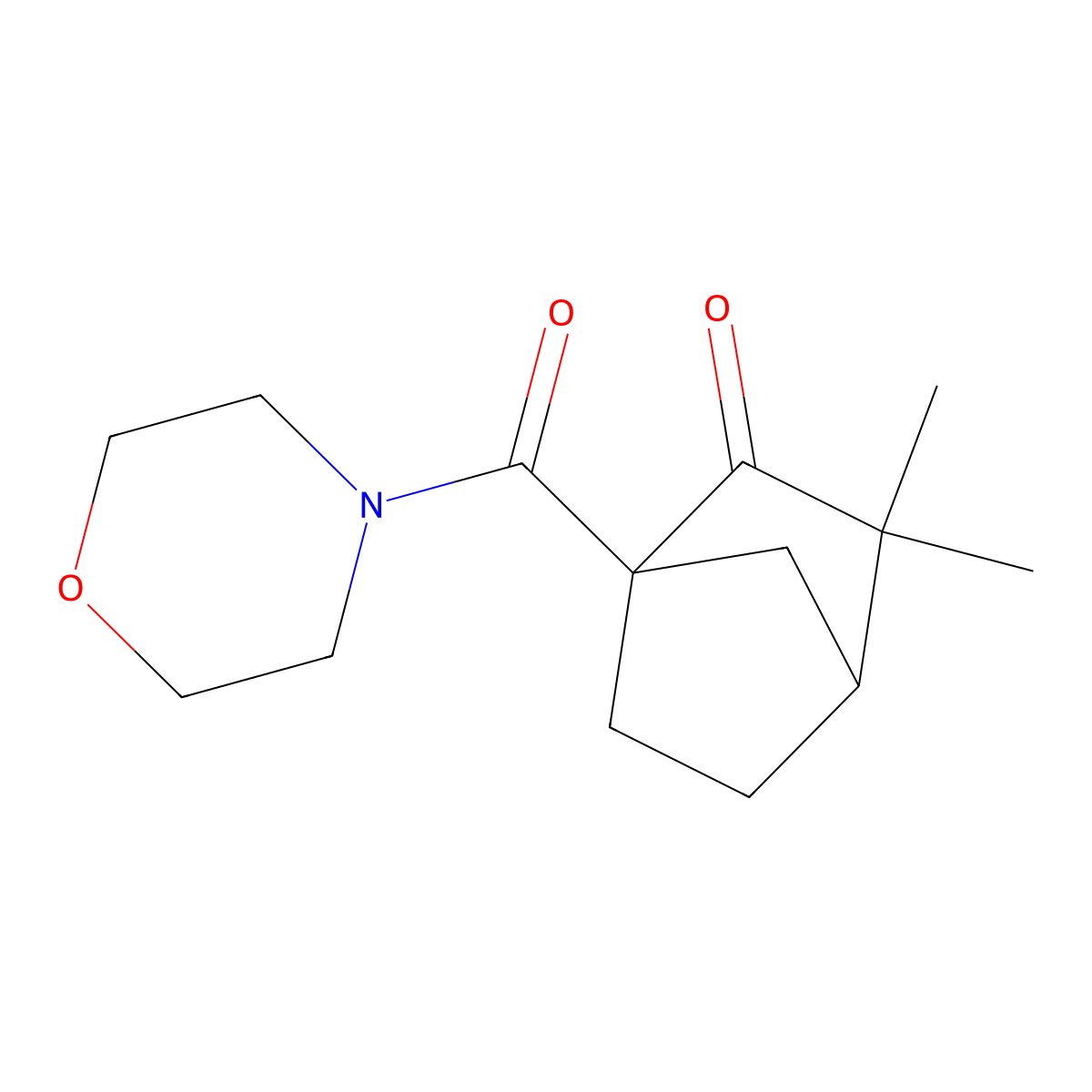 3,3-Dimethyl-1-(morpholin-4-ylcarbonyl)bicyclo[2.2.1]heptan-2-one molecular structure, CAS 1212466-10-8