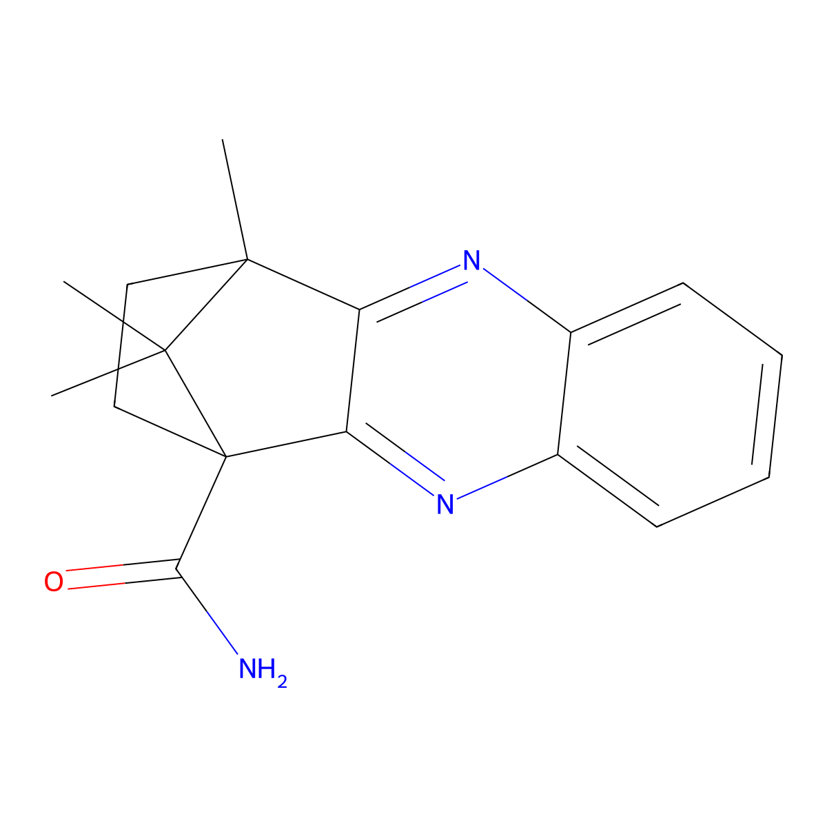 4,11,11-Trimethyl-1,2,3,4-tetrahydro-1,4-methanophenazine-1-carboxamide molecular structure, CAS 1212466-65-3