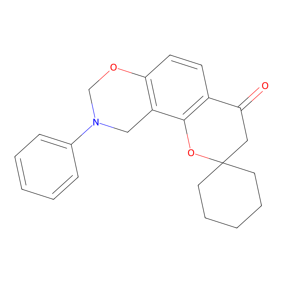 9-phenyl-9,10-dihydro-8H-spiro[chromeno[8,7-e][1,3]oxazine-2,1'-cyclohexan]-4(3H)-one molecular structure, CAS 1212468-98-8