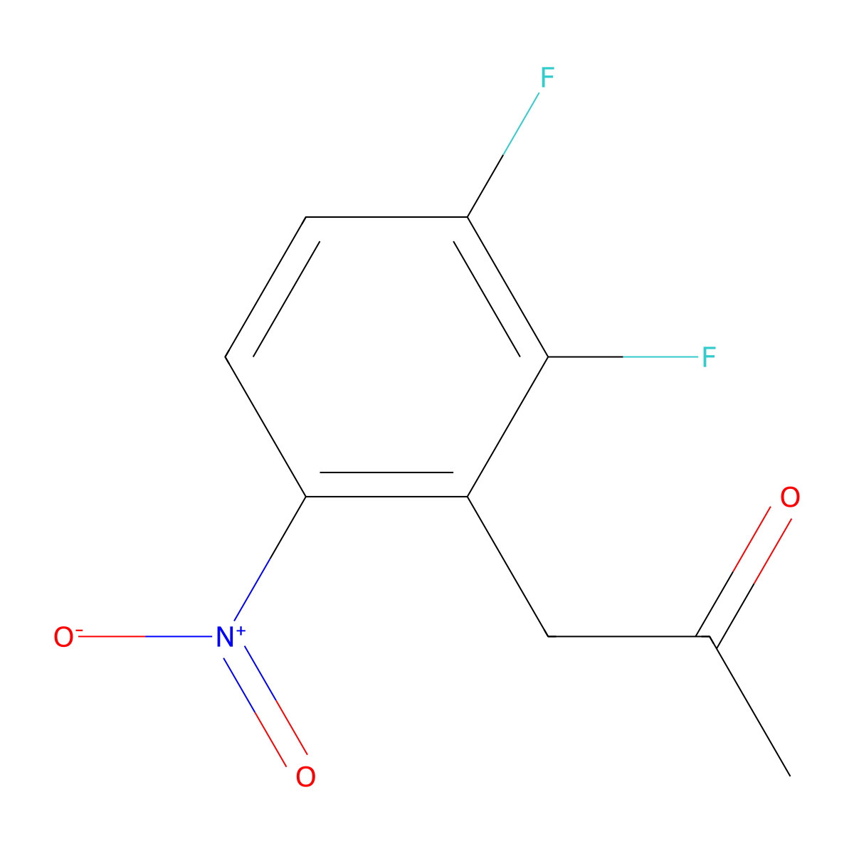 1-(2,3-Difluoro-6-nitrophenyl)propan-2-one molecular structure, CAS 121247-16-3