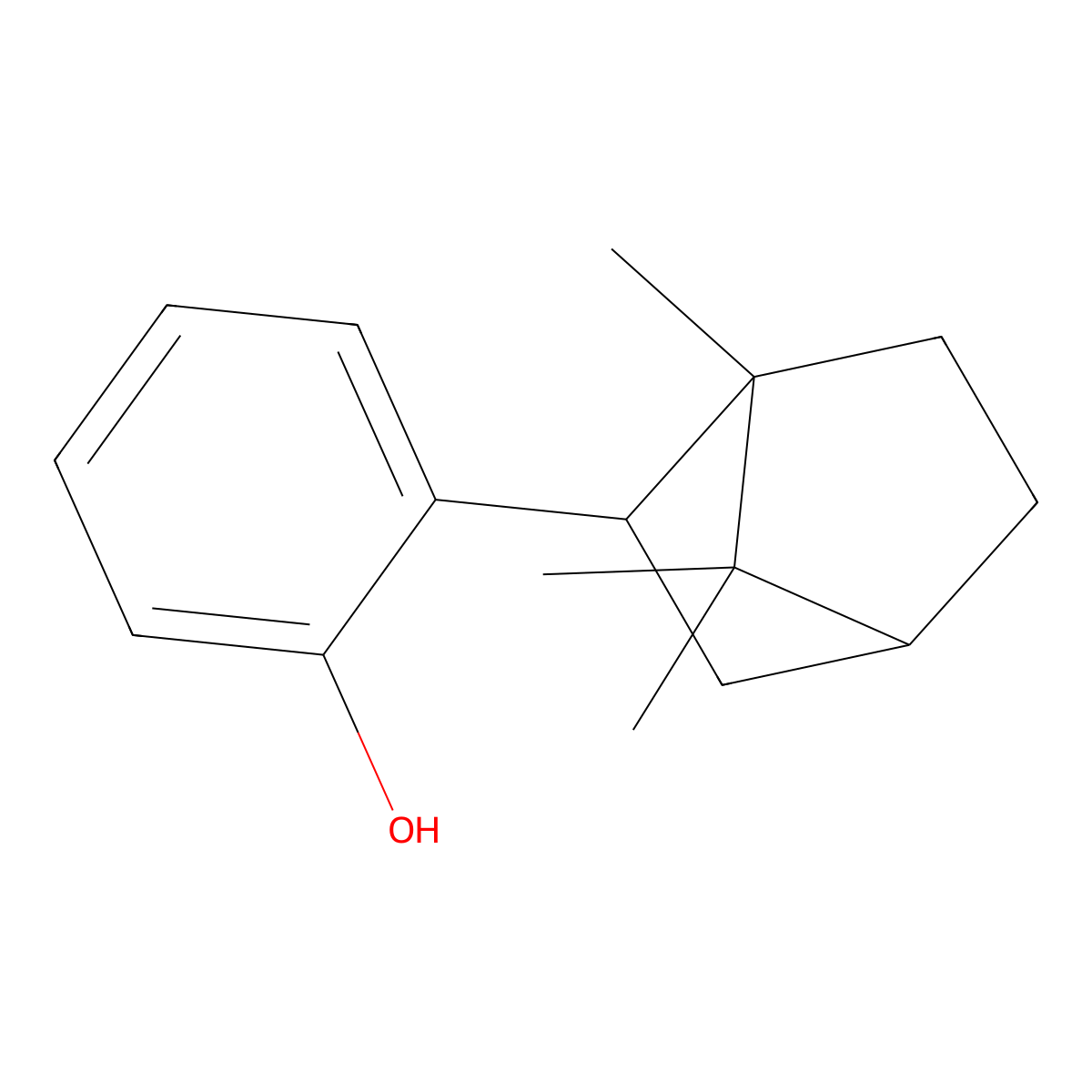 2-((1R,2S,4S)-1,7,7-trimethylbicyclo[2.2.1]heptan-2-yl)phenol molecular structure, CAS 1212474-45-7