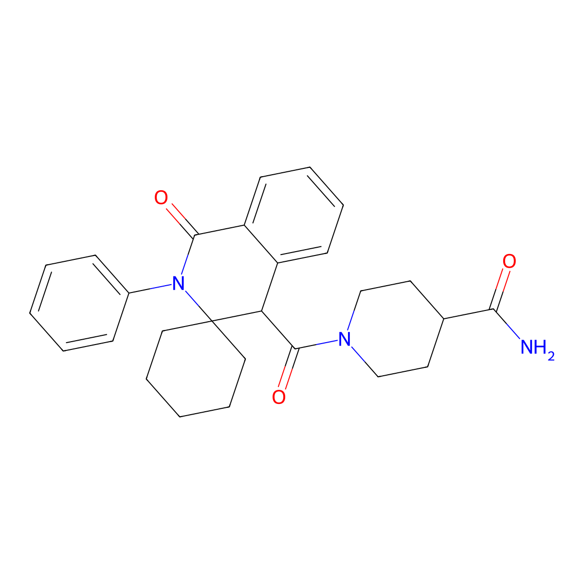 1-[(1'-oxo-2'-phenyl-1',4'-dihydro-2'H-spiro[cyclohexane-1,3'-isoquinolin]-4'-yl)carbonyl]piperidine-4-carboxamide molecular structure, CAS 1212478-57-3