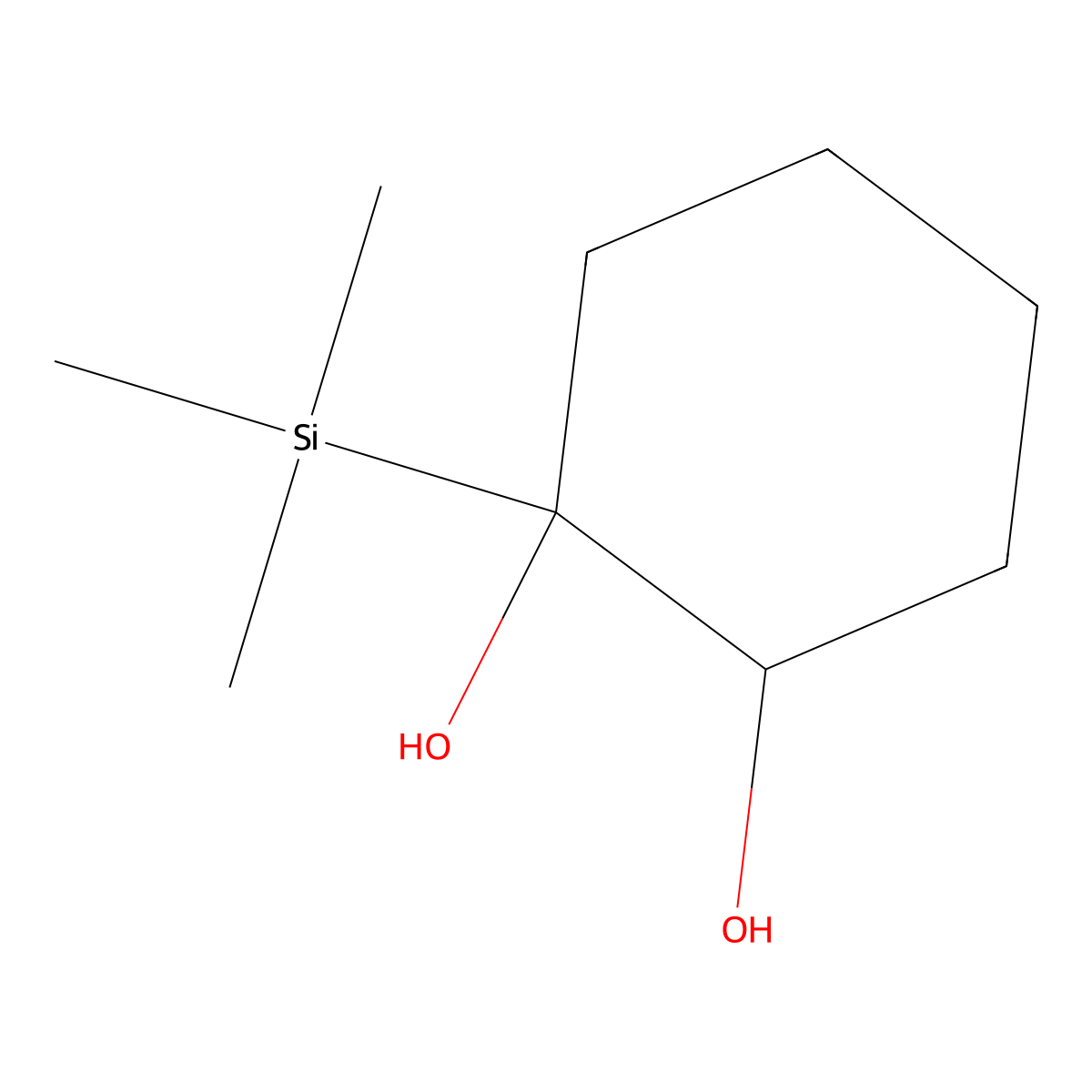 1-(Trimethylsilyl)-1,2-cyclohexanediol molecular structure, CAS 1212486-74-2