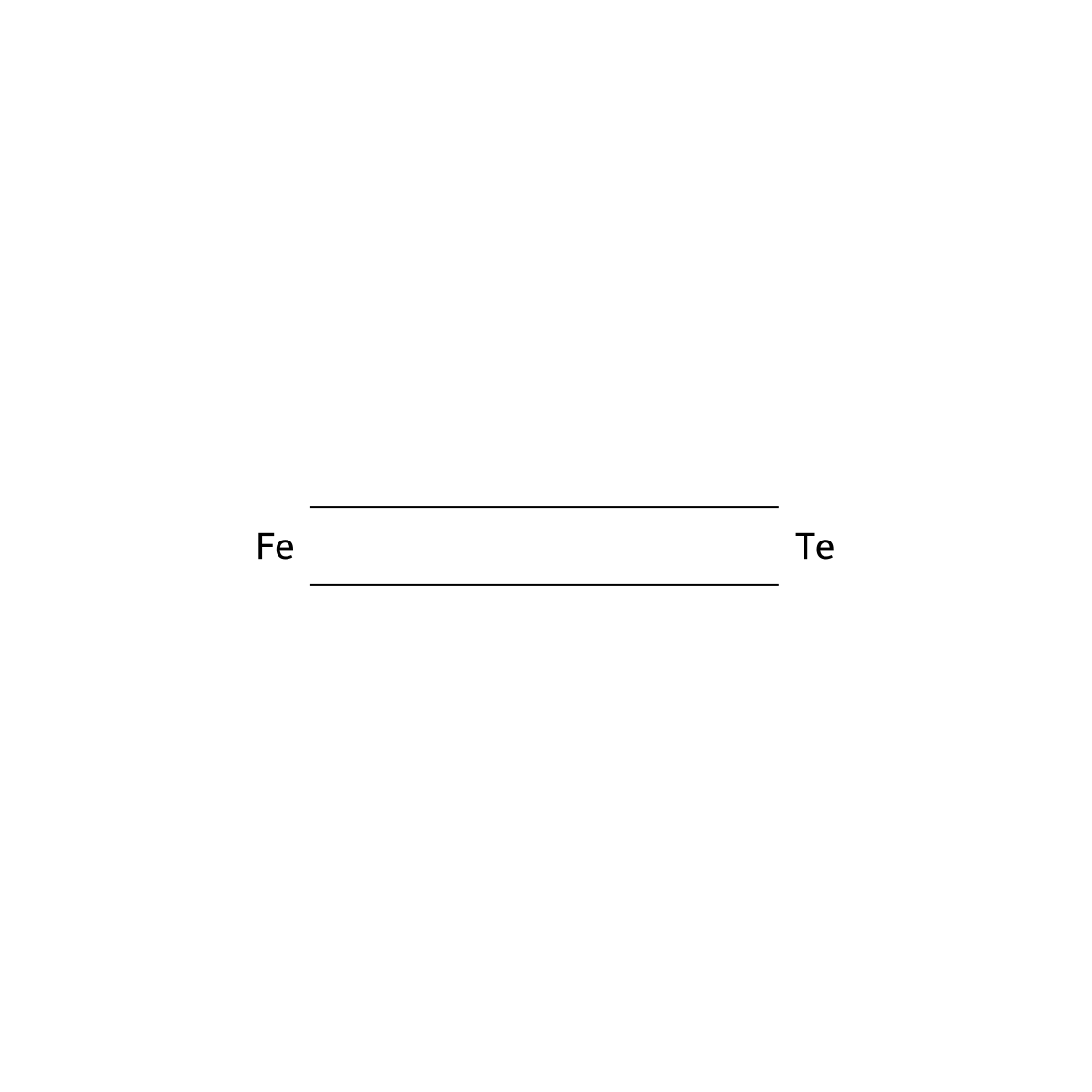 Iron telluride (FeTe) molecular structure, CAS 12125-63-2