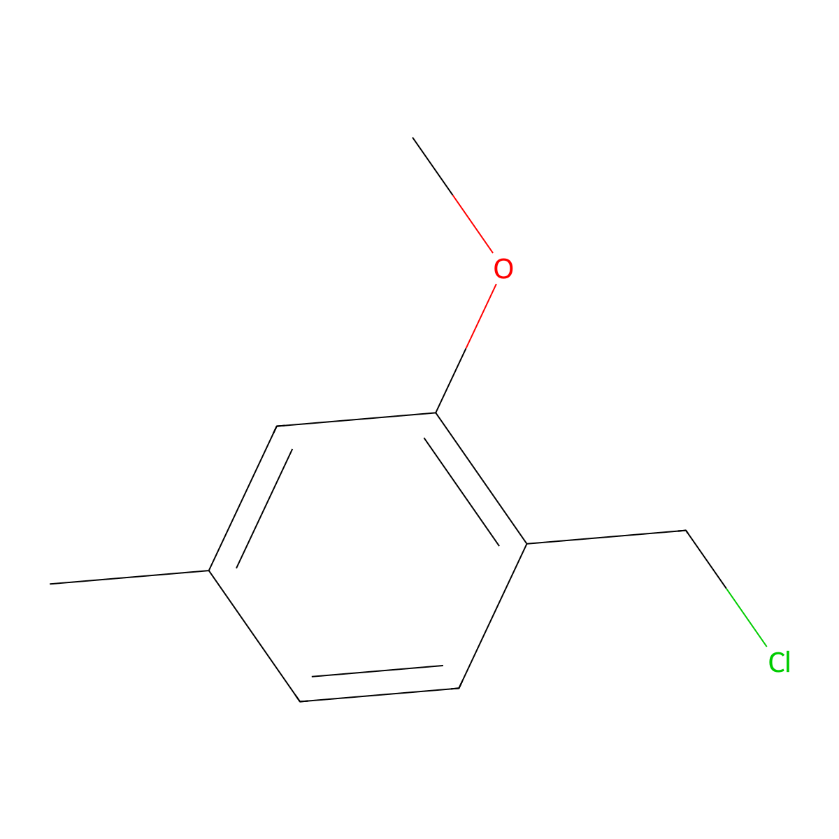 2-Methoxy-4-methylbenzyl chloride molecular structure, CAS 121259-55-0