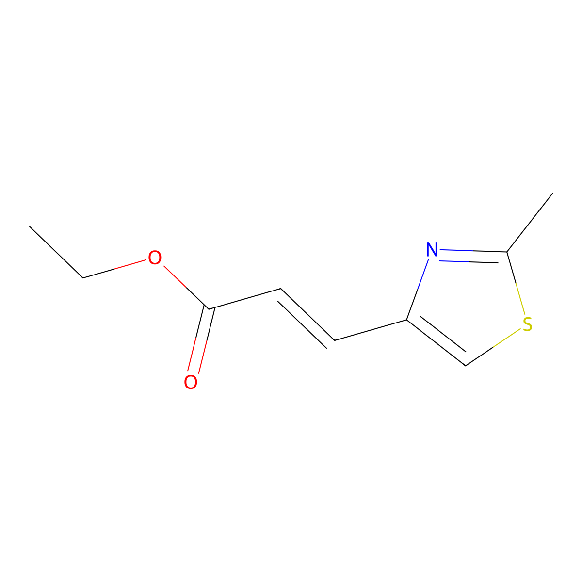 ethyl (2E)-3-(2-methyl-1,3-thiazol-4-yl)prop-2-enoate molecular structure, CAS 121261-81-2