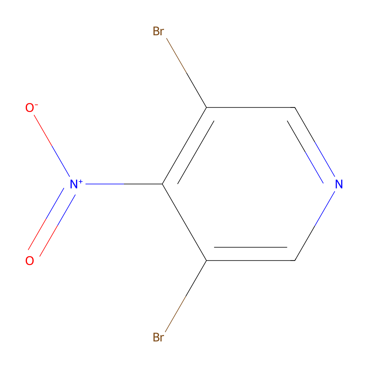 3,5-Dibromo-4-nitropyridine molecular structure, CAS 121263-11-4
