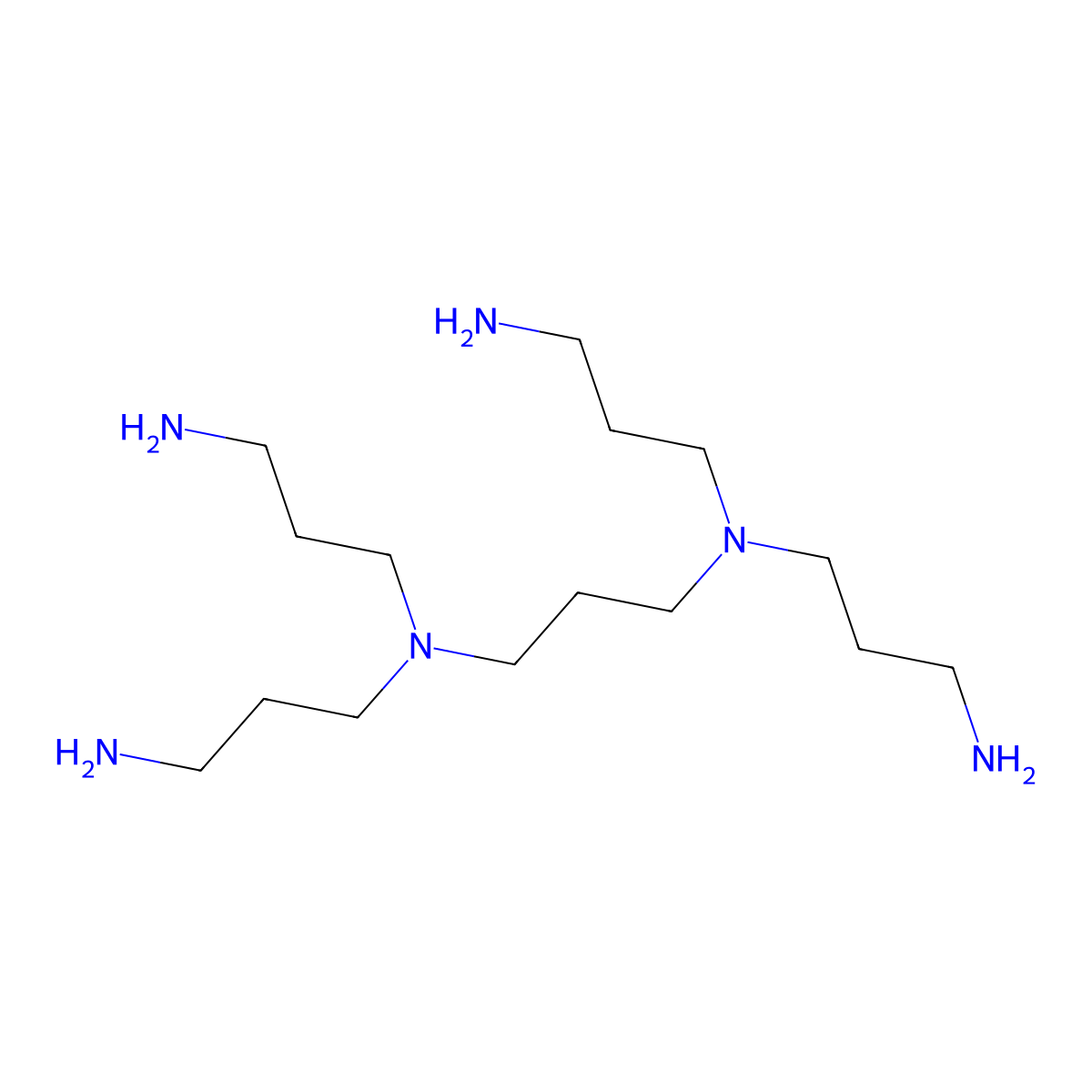 1,3-Propanediamine, N,N,N',N'-tetrakis(3-aminopropyl)- molecular structure, CAS 121263-90-9