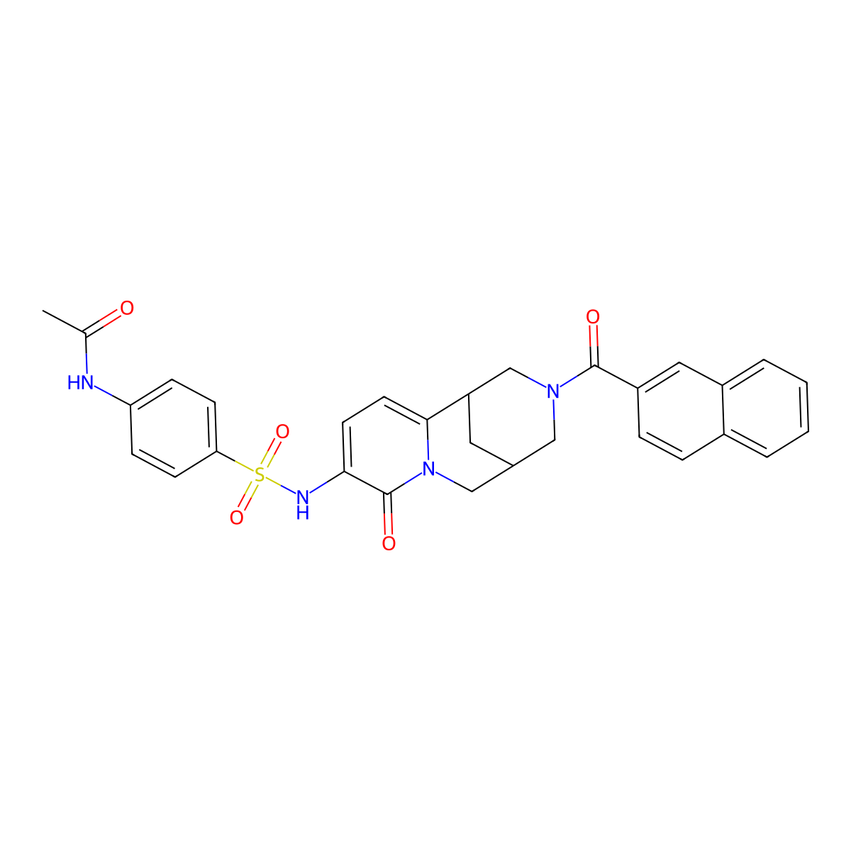 N-(4-(N-((1R,5S)-3-(2-Naphthoyl)-8-oxo-2,3,4,5,6,8-hexahydro-1H-1,5-methanopyrido[1,2-a][1,5]diazocin-9-yl)sulfamoyl)phenyl)acetamide molecular structure, CAS 1212649-16-5