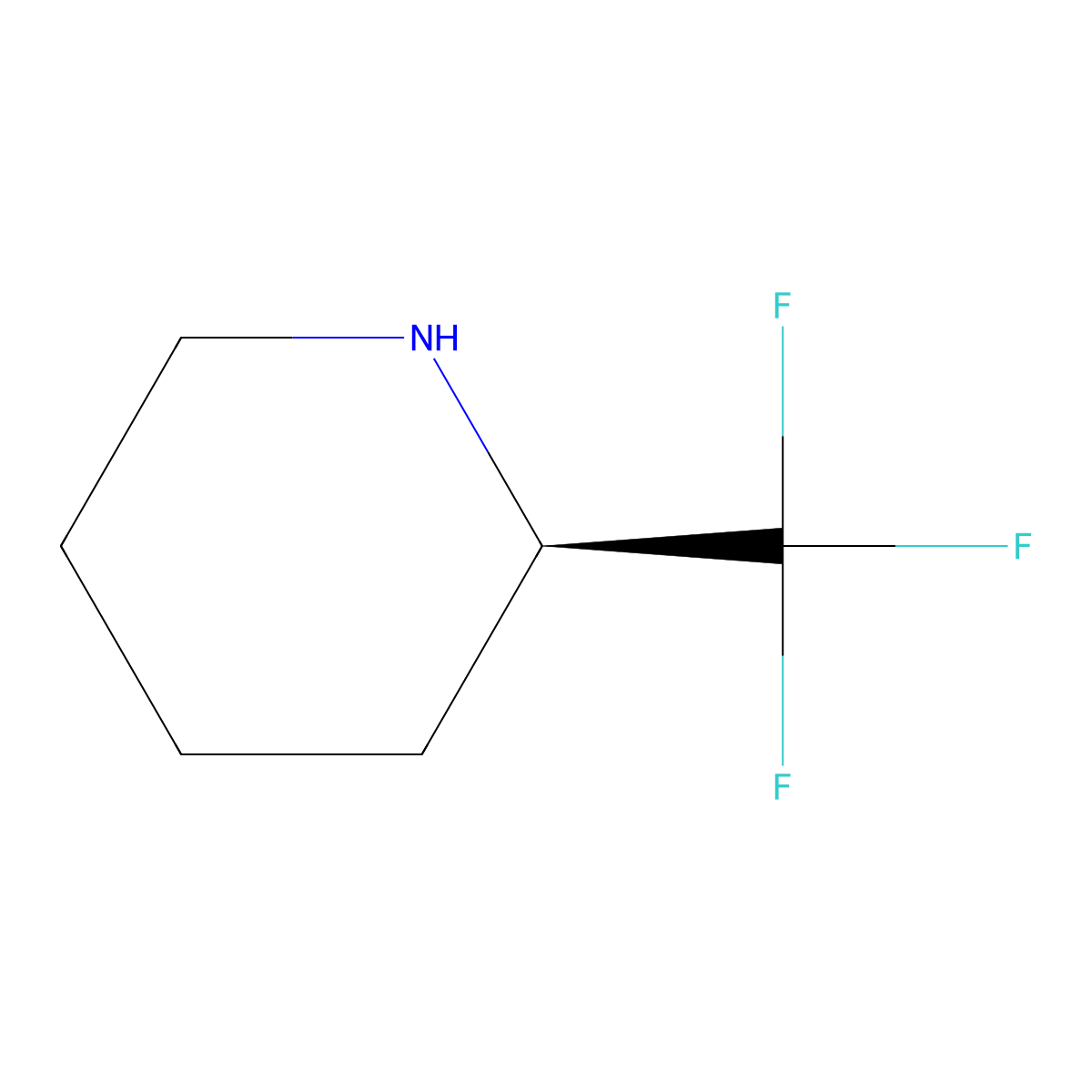 (2R)-2-(Trifluoromethyl)piperidine molecular structure, CAS 1212734-83-2
