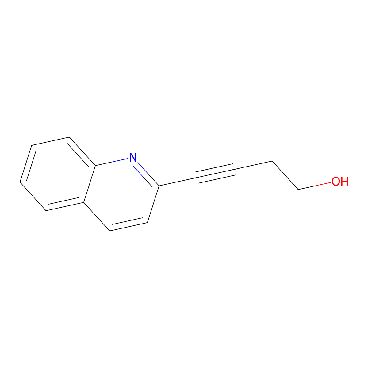4-(Quinolin-2-yl)but-3-yn-1-ol molecular structure, CAS 121277-71-2