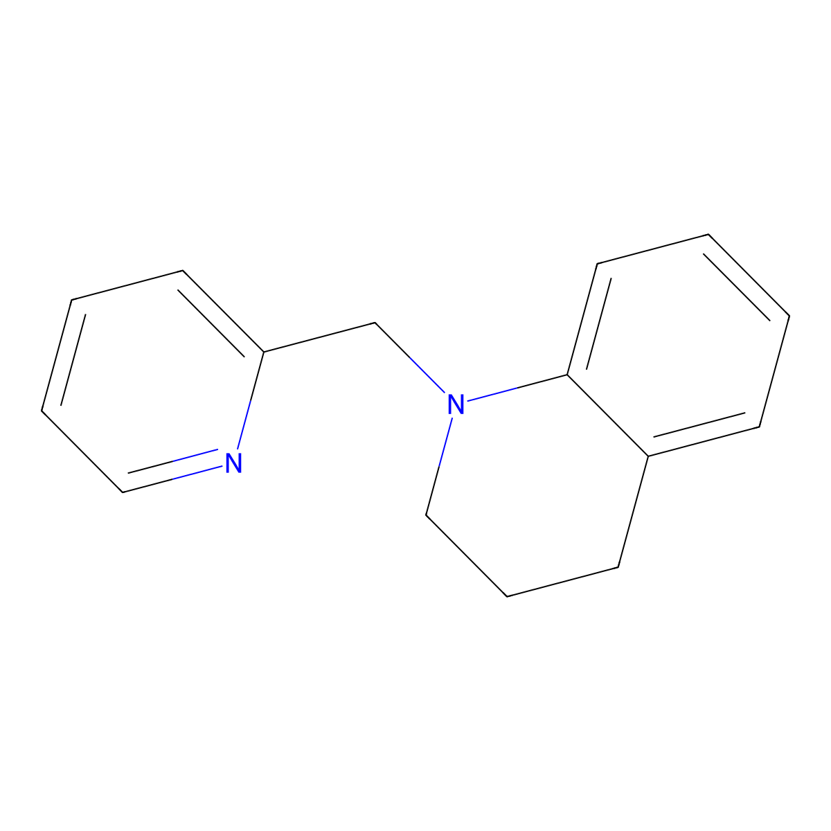 1-(pyridin-2-ylmethyl)-3,4-dihydro-2H-quinoline molecular structure, CAS 121278-71-5