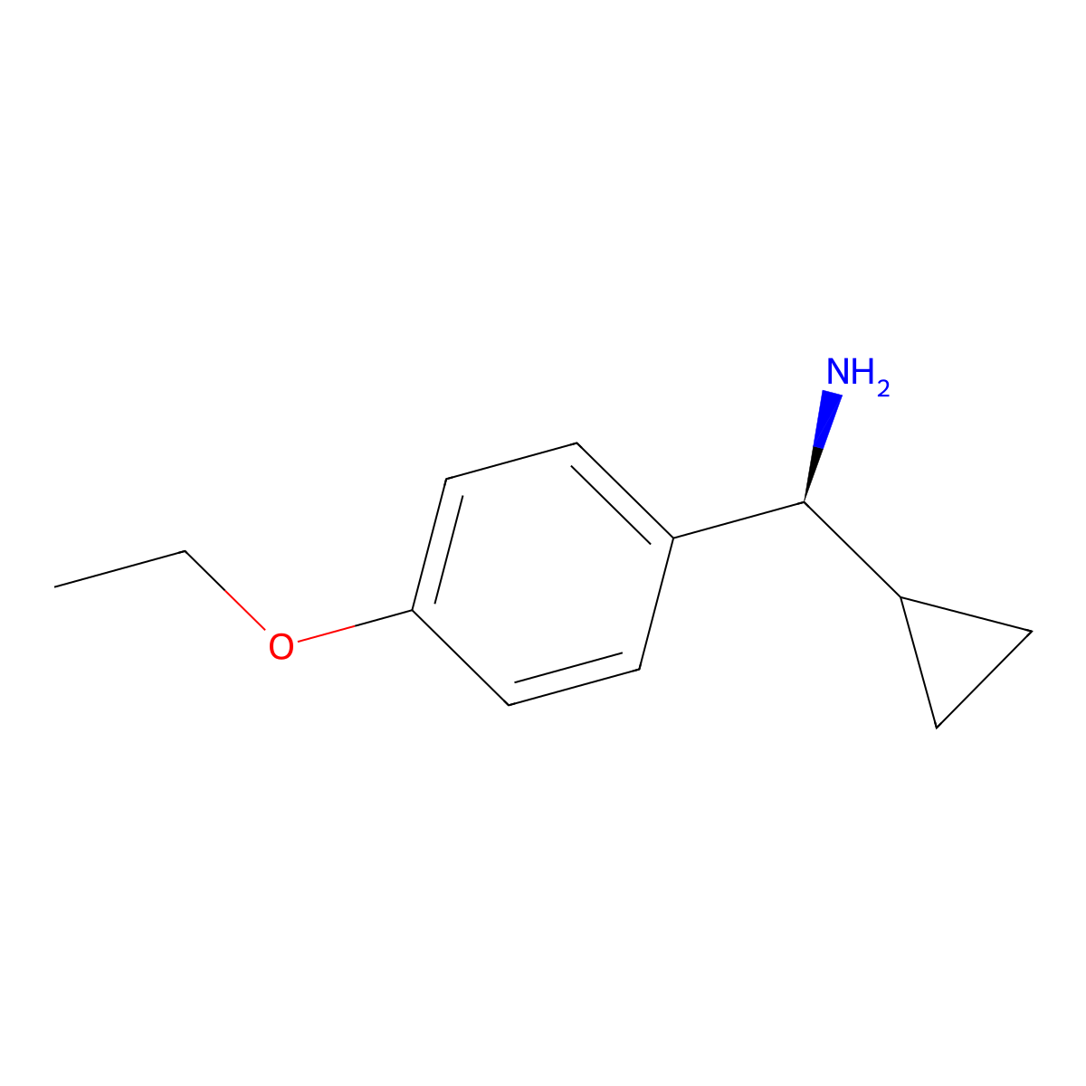 (S)-cyclopropyl(4-ethoxyphenyl)methanamine molecular structure, CAS 1212796-84-3