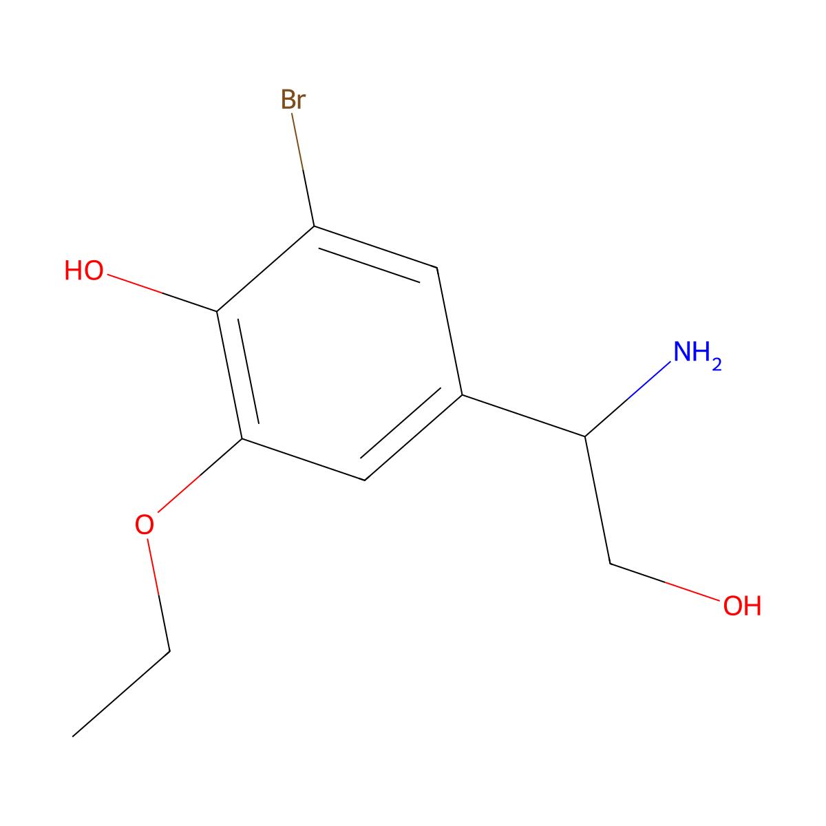 4-[(1R)-1-Amino-2-hydroxyethyl]-2-bromo-6-ethoxyphenol molecular structure, CAS 1212798-39-4