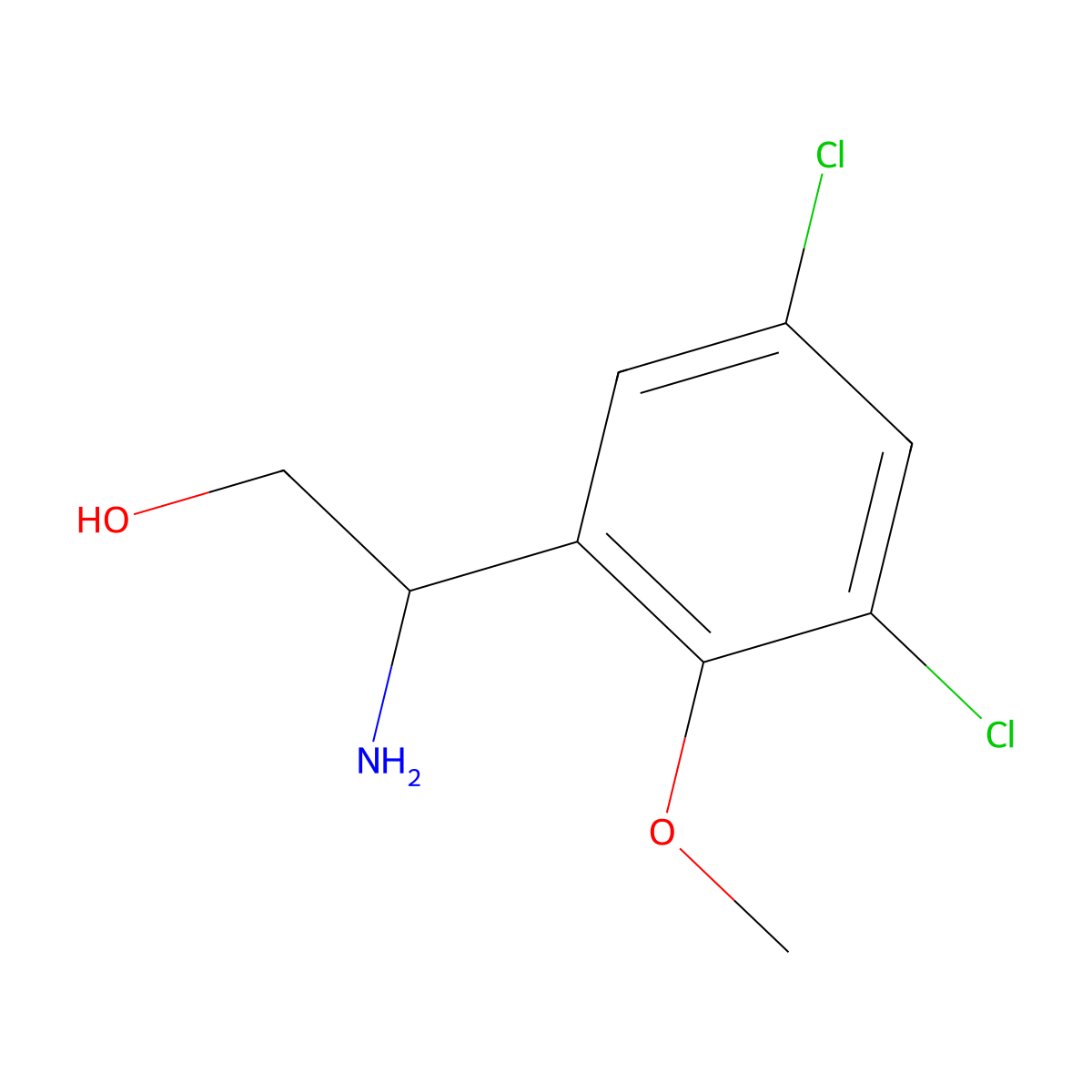 (r)-2-Amino-2-(3,5-dichloro-2-methoxyphenyl)ethan-1-ol molecular structure, CAS 1212801-06-3