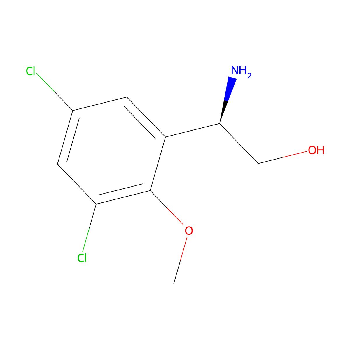 (r)-2-Amino-2-(3,5-dichloro-2-methoxyphenyl)ethan-1-ol molecular structure, CAS 1212801-06-3