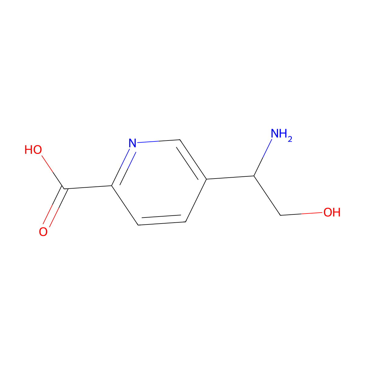 5-((1s)-1-Amino-2-hydroxyethyl)pyridine-2-carboxylic acid molecular structure, CAS 1212801-07-4
