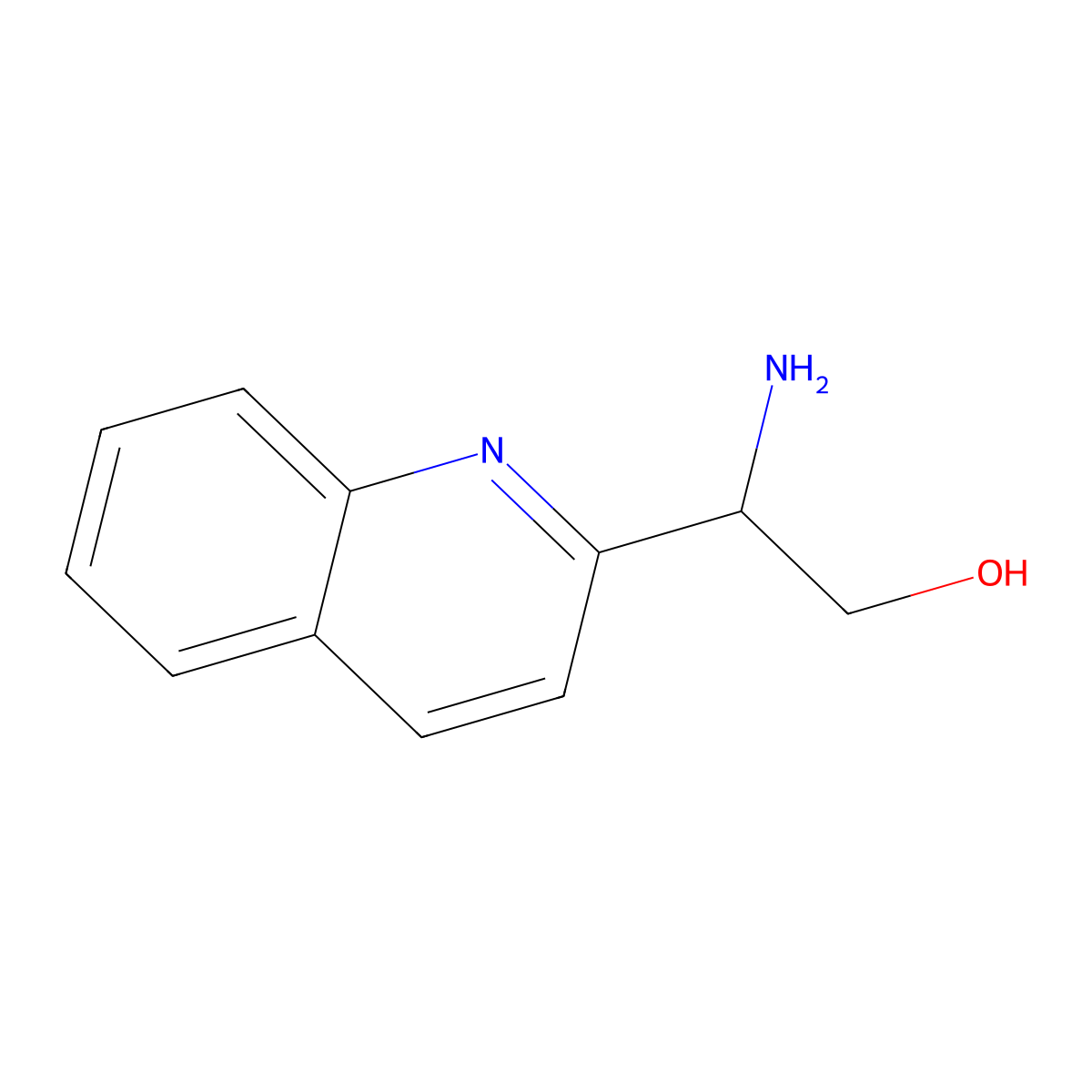(2S)-2-amino-2-(quinolin-2-yl)ethan-1-ol molecular structure, CAS 1212811-91-0