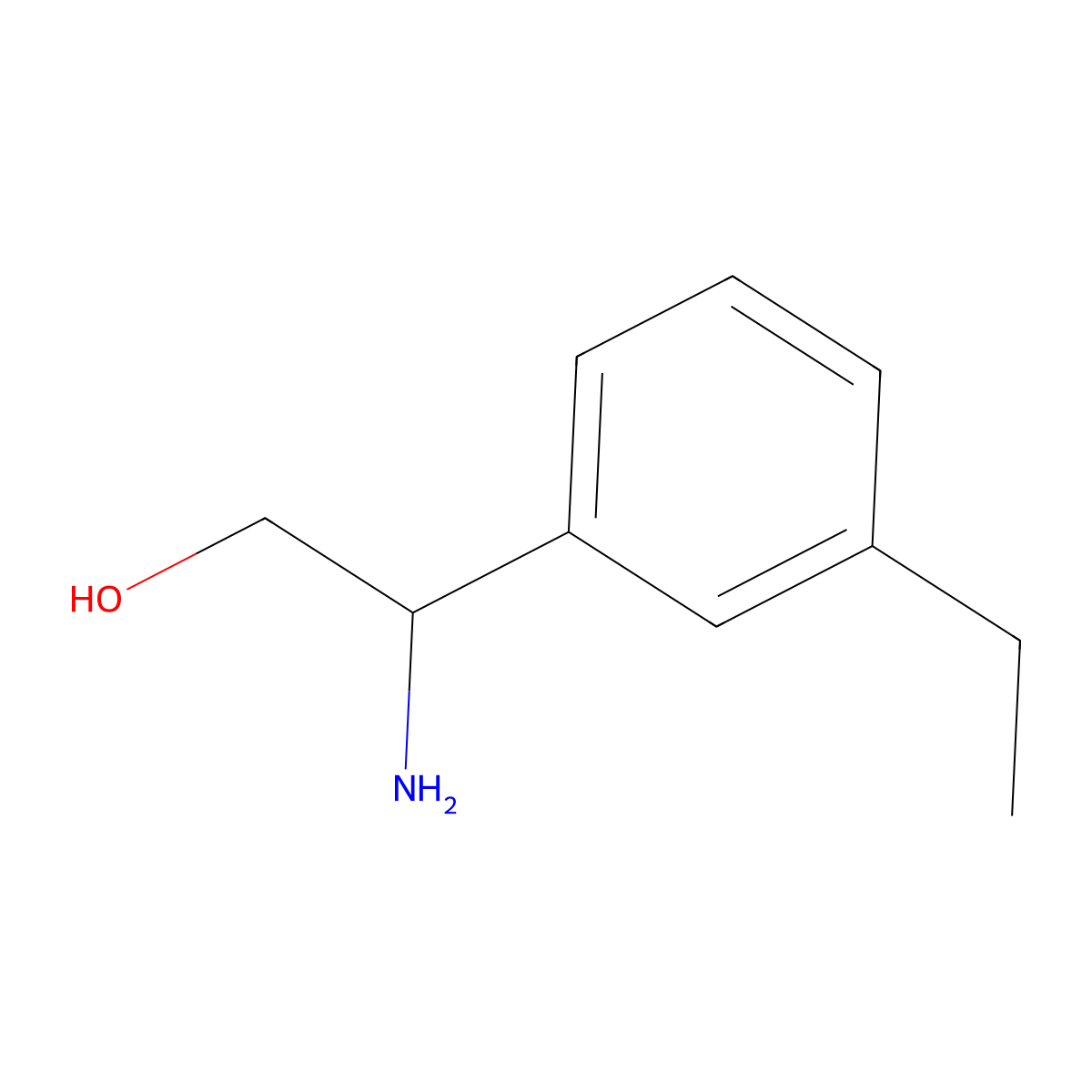(2R)-2-Amino-2-(3-ethylphenyl)ethan-1-OL molecular structure, CAS 1212812-27-5