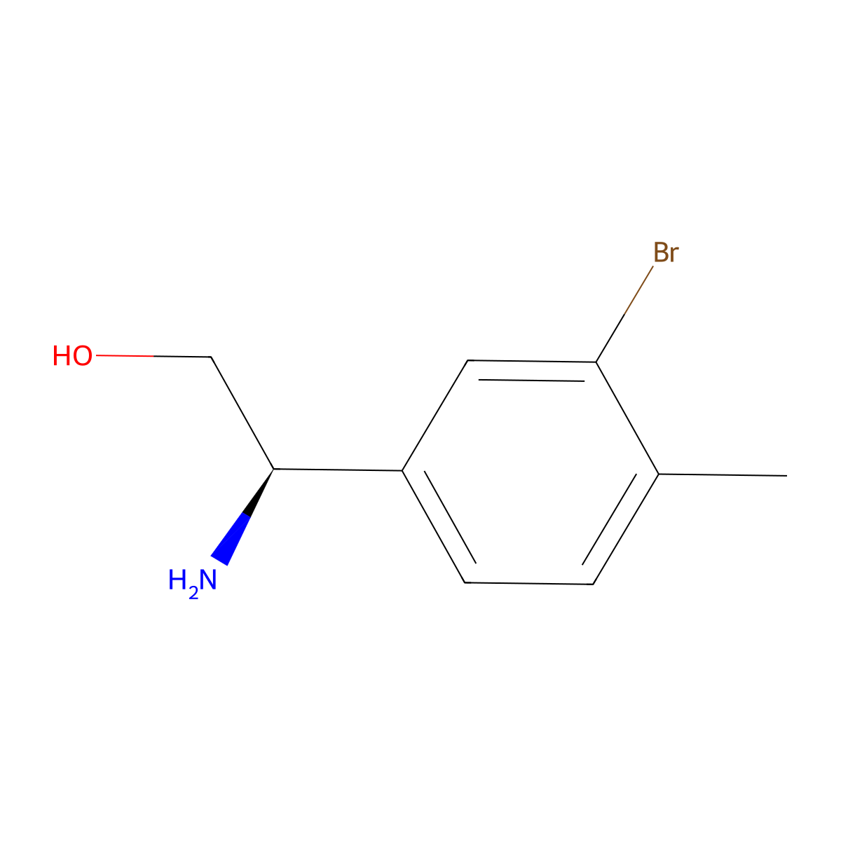 (2R)-2-Amino-2-(3-bromo-4-methylphenyl)ethan-1-OL molecular structure, CAS 1212812-89-9