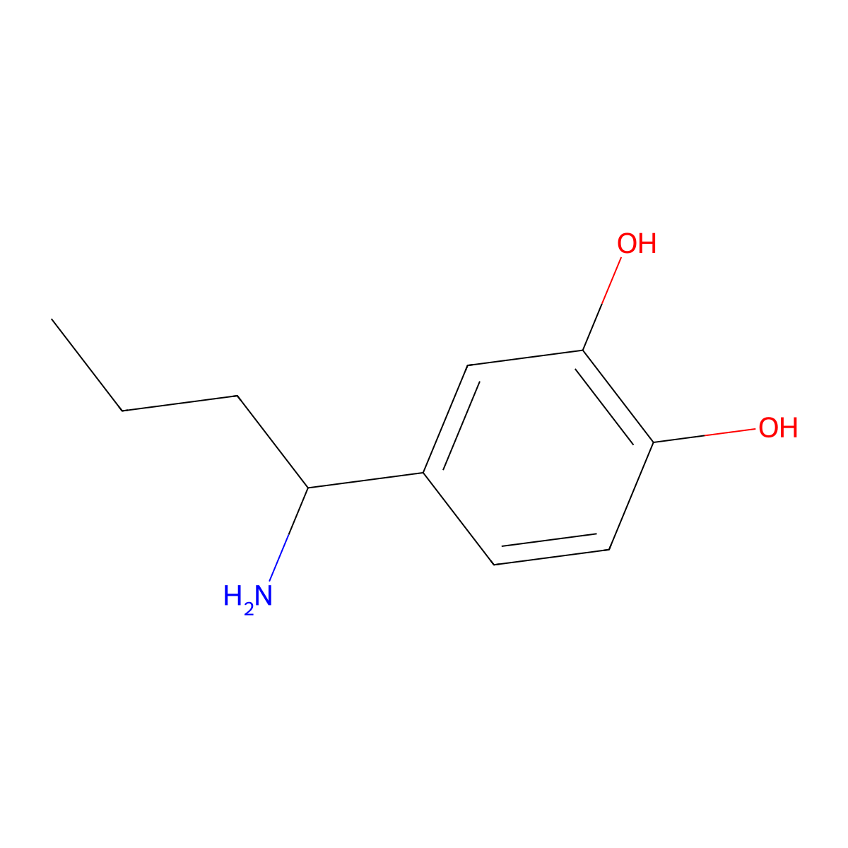 (S)-4-(1-Aminobutyl)benzene-1,2-diol molecular structure, CAS 1212813-76-7