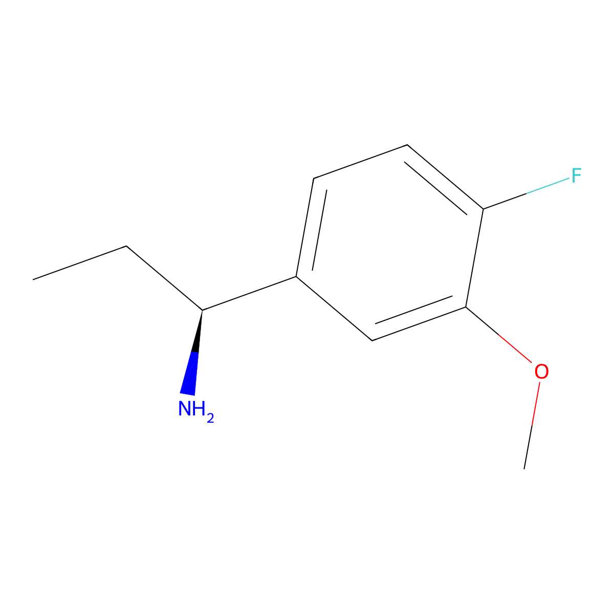 (S)-1-(4-Fluoro-3-methoxyphenyl)propan-1-amine molecular structure, CAS 1212814-10-2