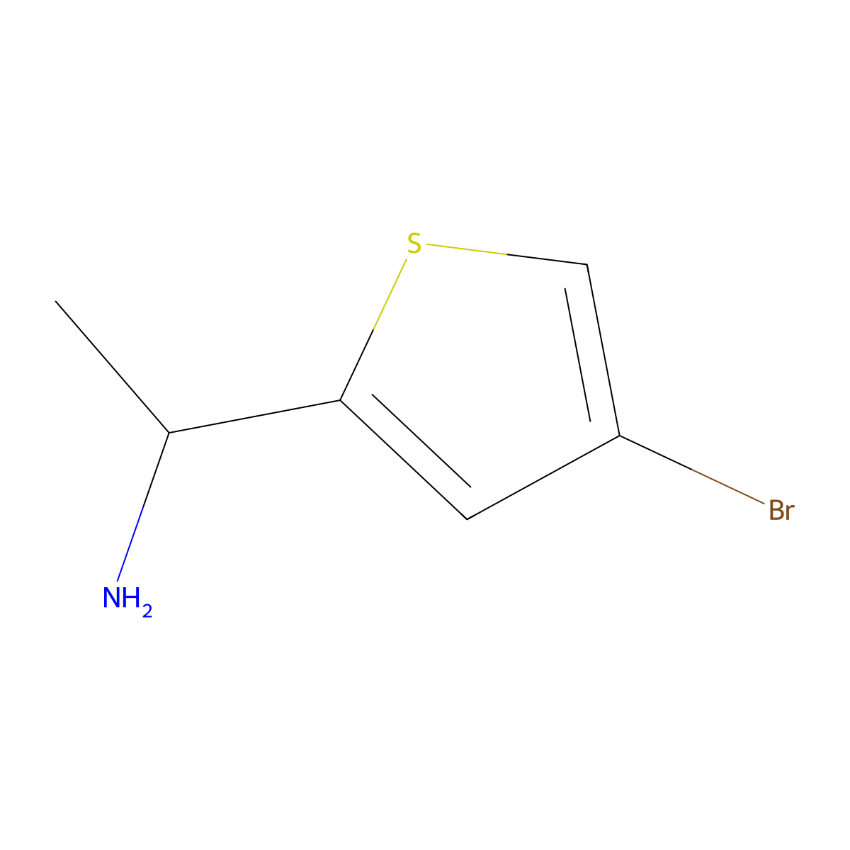 (R)-1-(4-Bromothiophen-2-yl)ethan-1-amine molecular structure, CAS 1212816-88-0