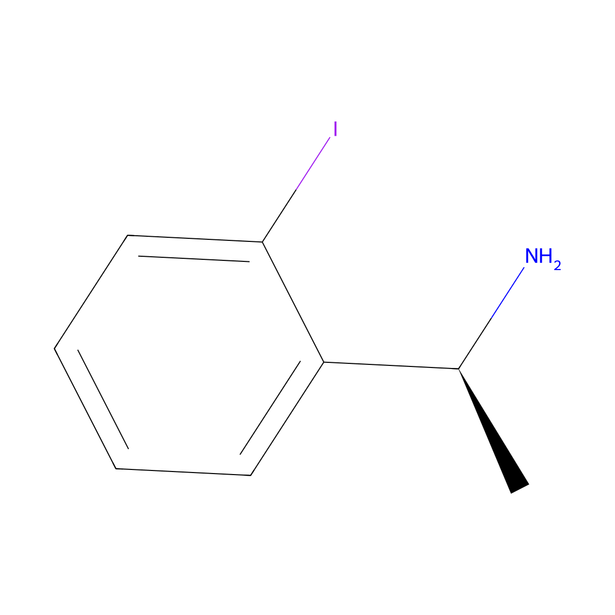 (S)-1-(2-Iodophenyl)ethanamine molecular structure, CAS 1212817-80-5