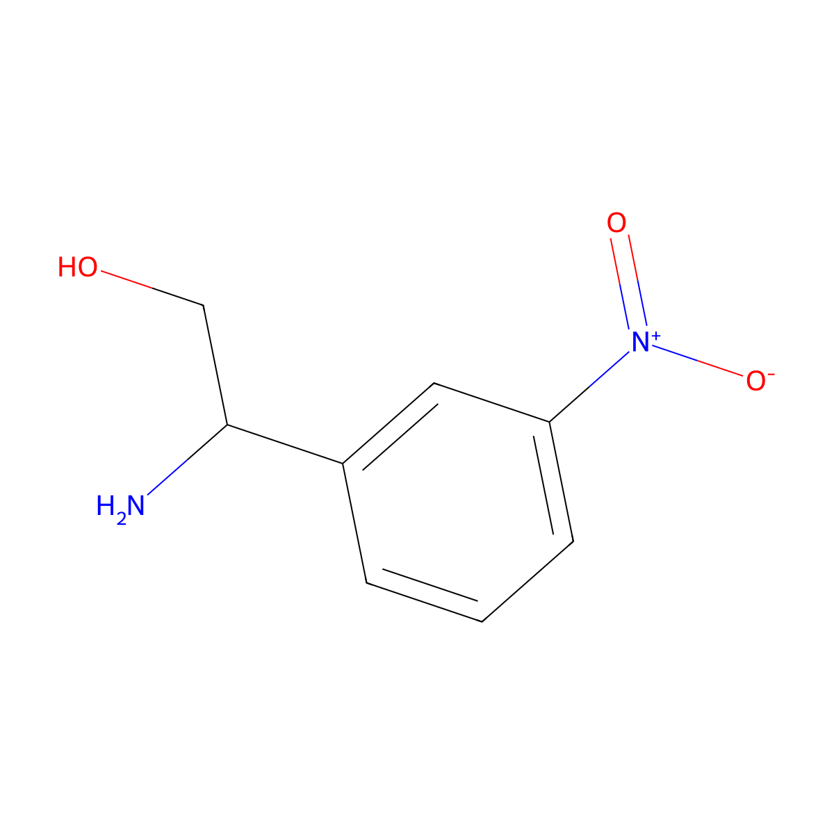 (2S)-2-amino-2-(3-nitrophenyl)ethan-1-ol molecular structure, CAS 1212818-54-6
