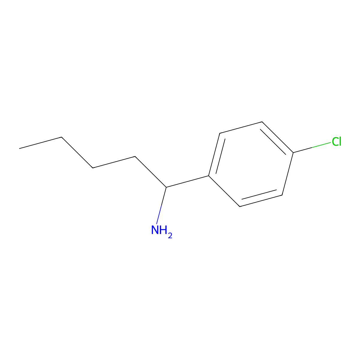 (R)-1-(4-Chlorophenyl)pentan-1-amine molecular structure, CAS 1212819-25-4