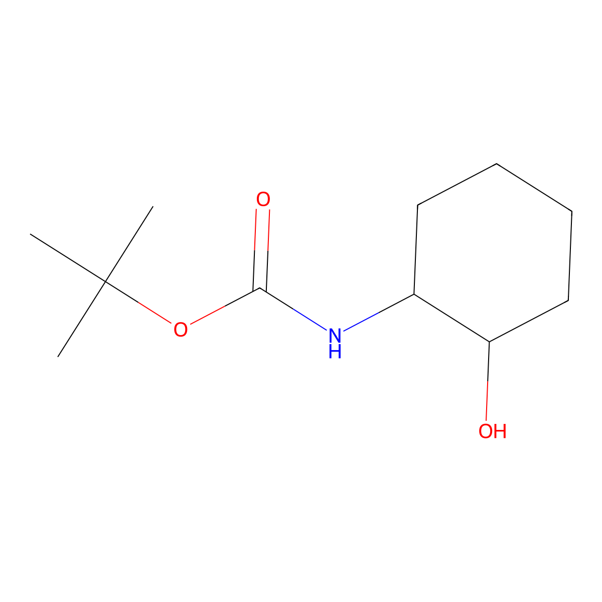 (1R,2R)-trans-N-Boc-2-Aminocyclohexanol molecular structure, CAS 121282-70-0