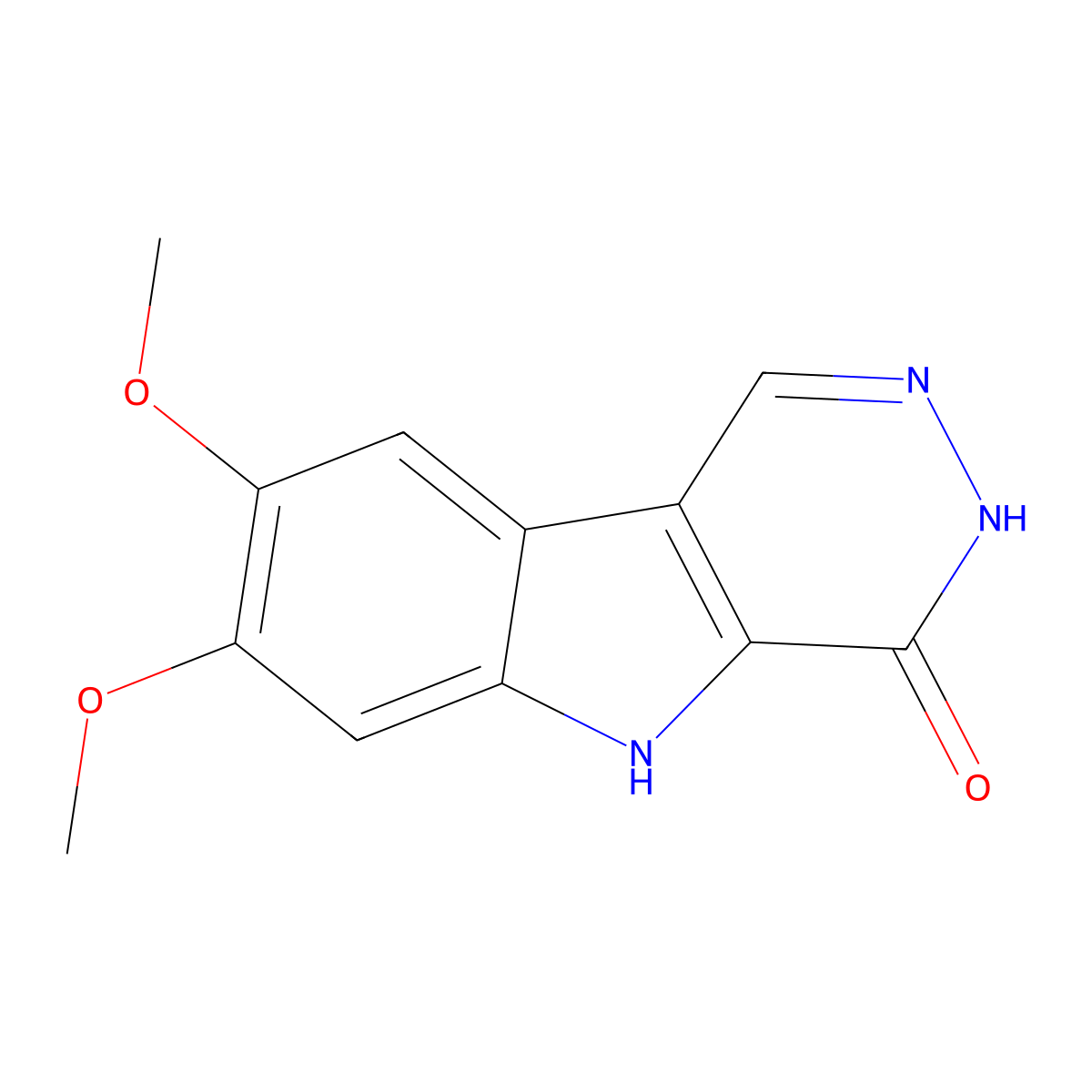3,5-Dihydro-7,8-dimethoxy-4H-pyridazino[4,5-b]indol-4-one molecular structure, CAS 121282-82-4