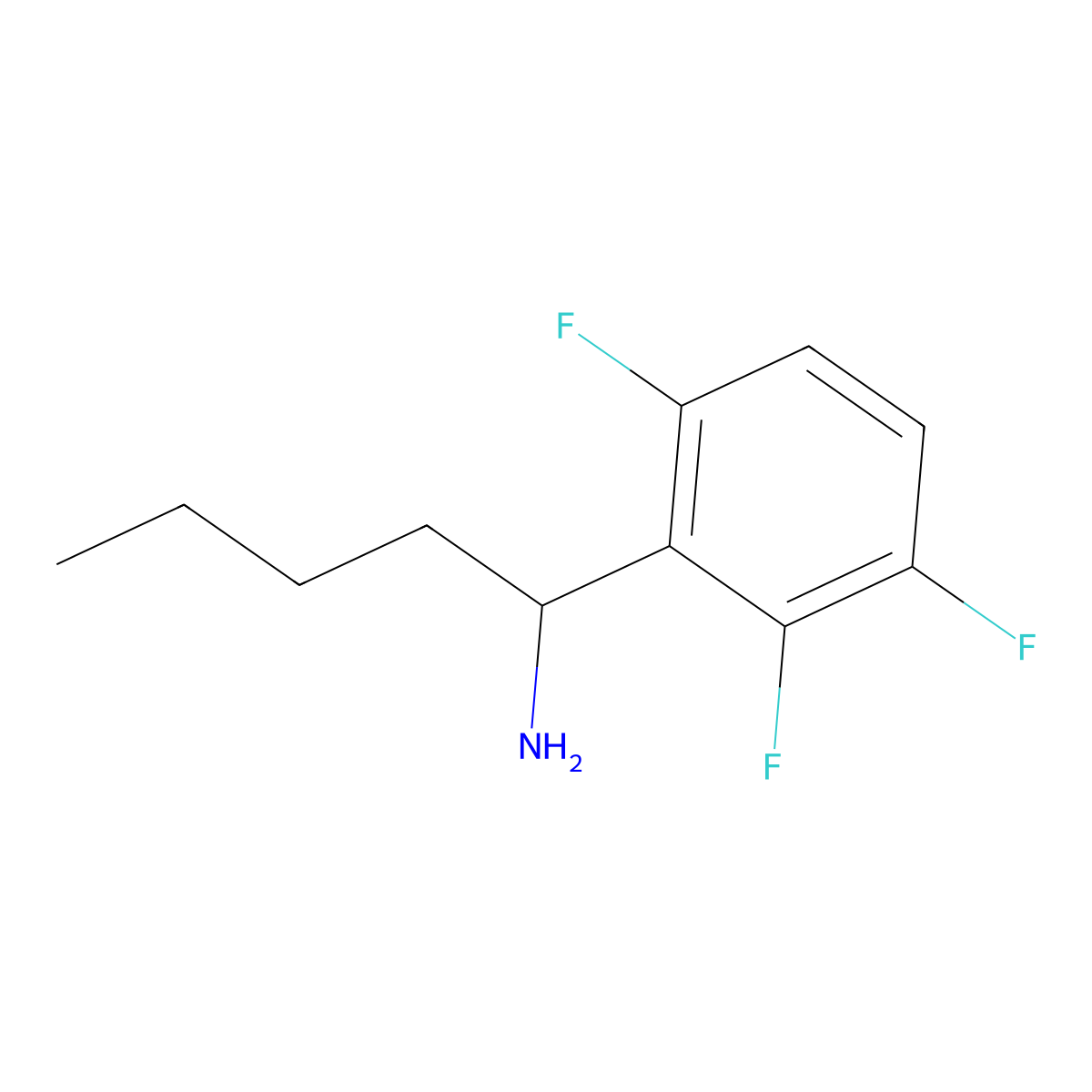 (S)-1-(2,3,6-Trifluorophenyl)pentan-1-amine molecular structure, CAS 1212820-30-8