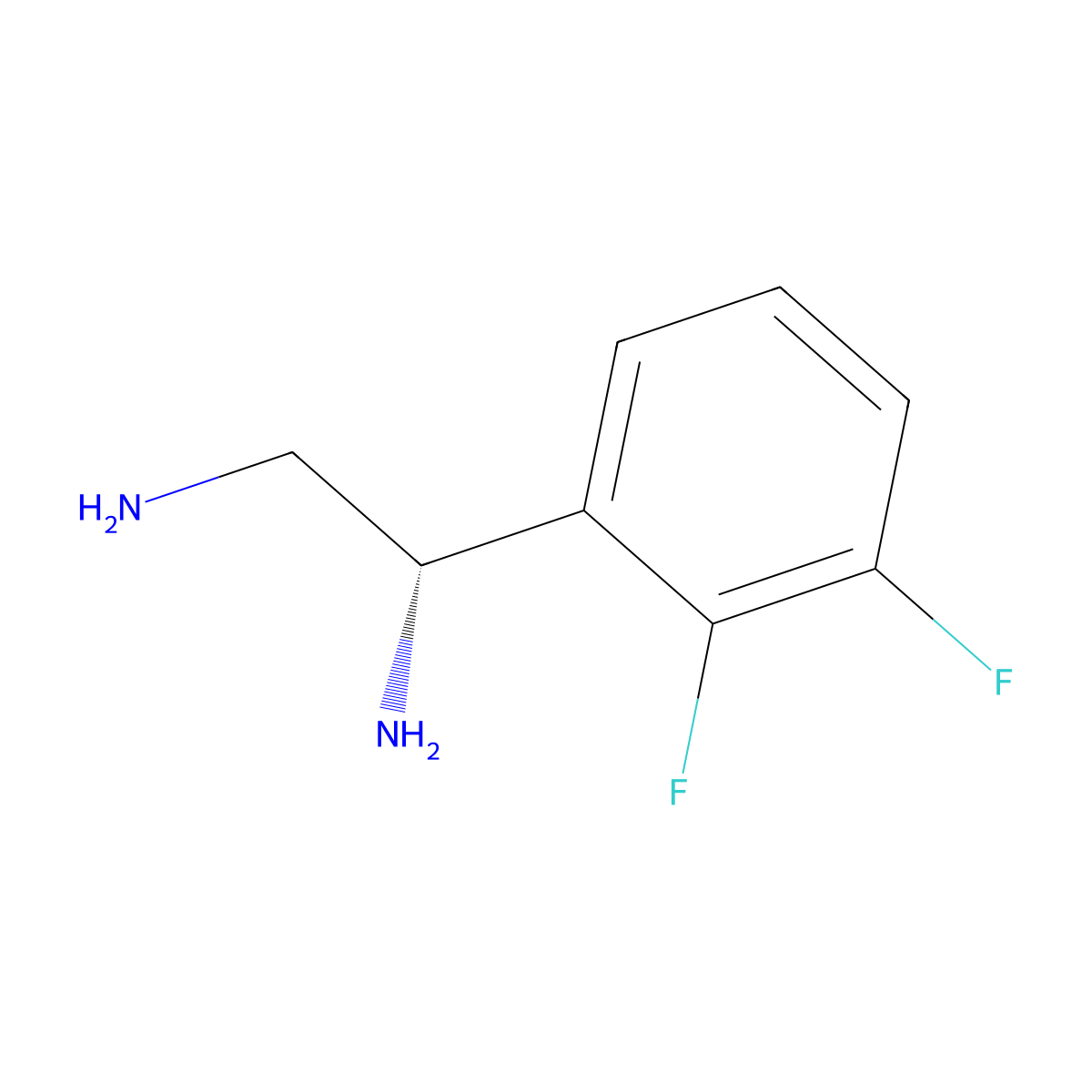 (1S)-1-(2,3-Difluorophenyl)ethane-1,2-diamine molecular structure, CAS 1212821-16-3