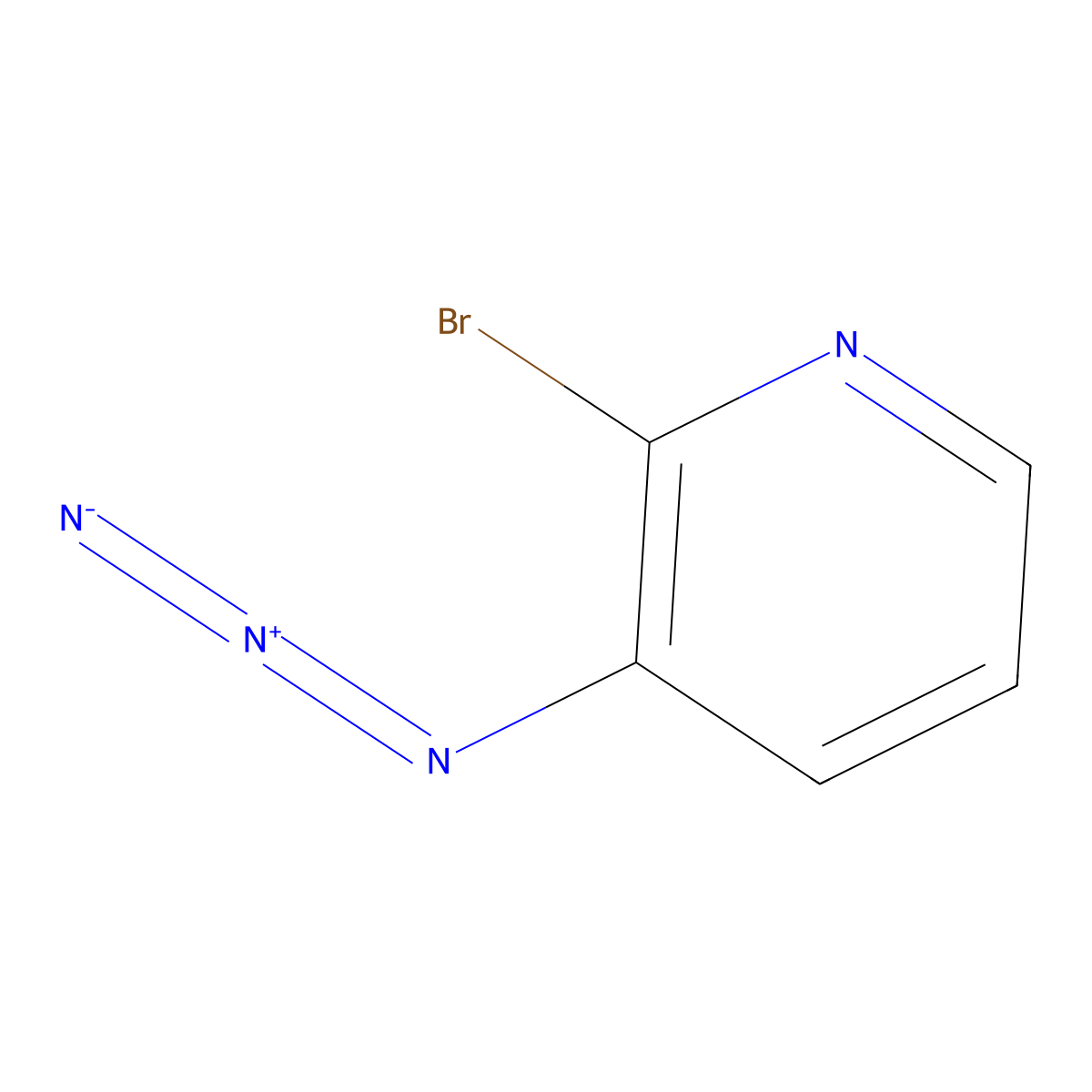 3-Azido-2-bromopyridine molecular structure, CAS 1212822-03-1