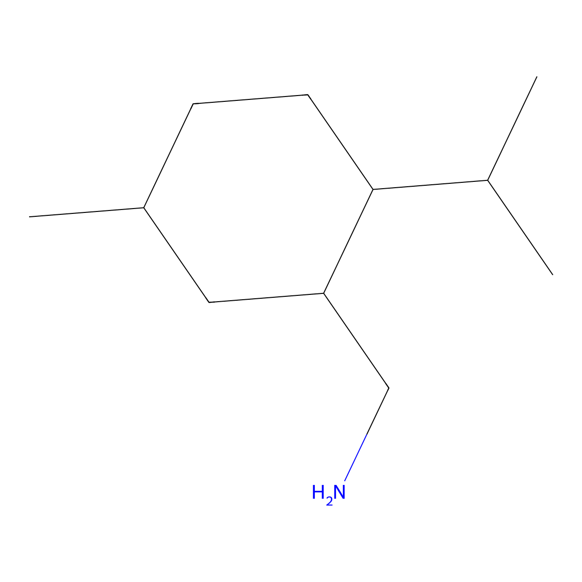 [5-Methyl-2-(propan-2-yl)cyclohexyl]methanamine molecular structure, CAS 1212822-82-6