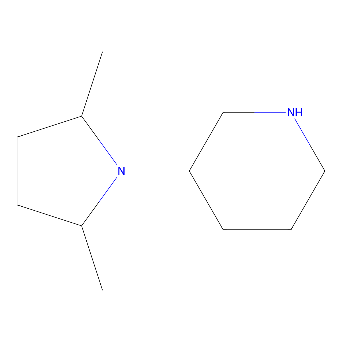 3-(2,5-Dimethylpyrrolidin-1-yl)piperidine molecular structure, CAS 1212823-19-2