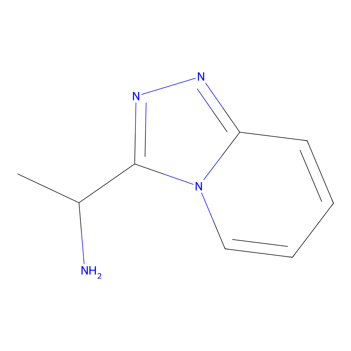 (1S)-1-((1,2,4)triazolo(4,3-a)pyridin-3-yl)ethan-1-amine molecular structure, CAS 1212823-28-3
