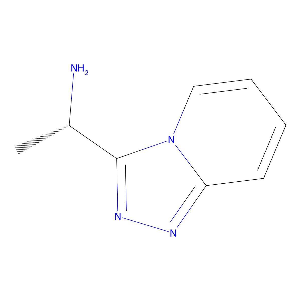 (1S)-1-((1,2,4)triazolo(4,3-a)pyridin-3-yl)ethan-1-amine molecular structure, CAS 1212823-28-3