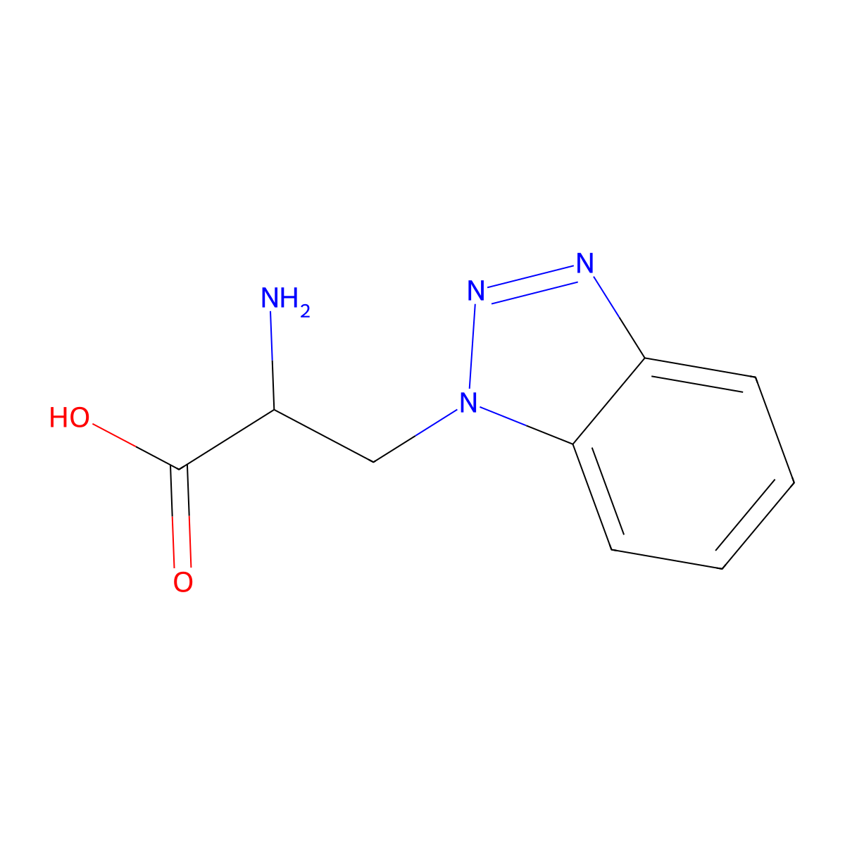 (2S)-2-Amino-3-(1H-1,2,3-benzotriazol-1-YL)propanoic acid molecular structure, CAS 1212823-47-6
